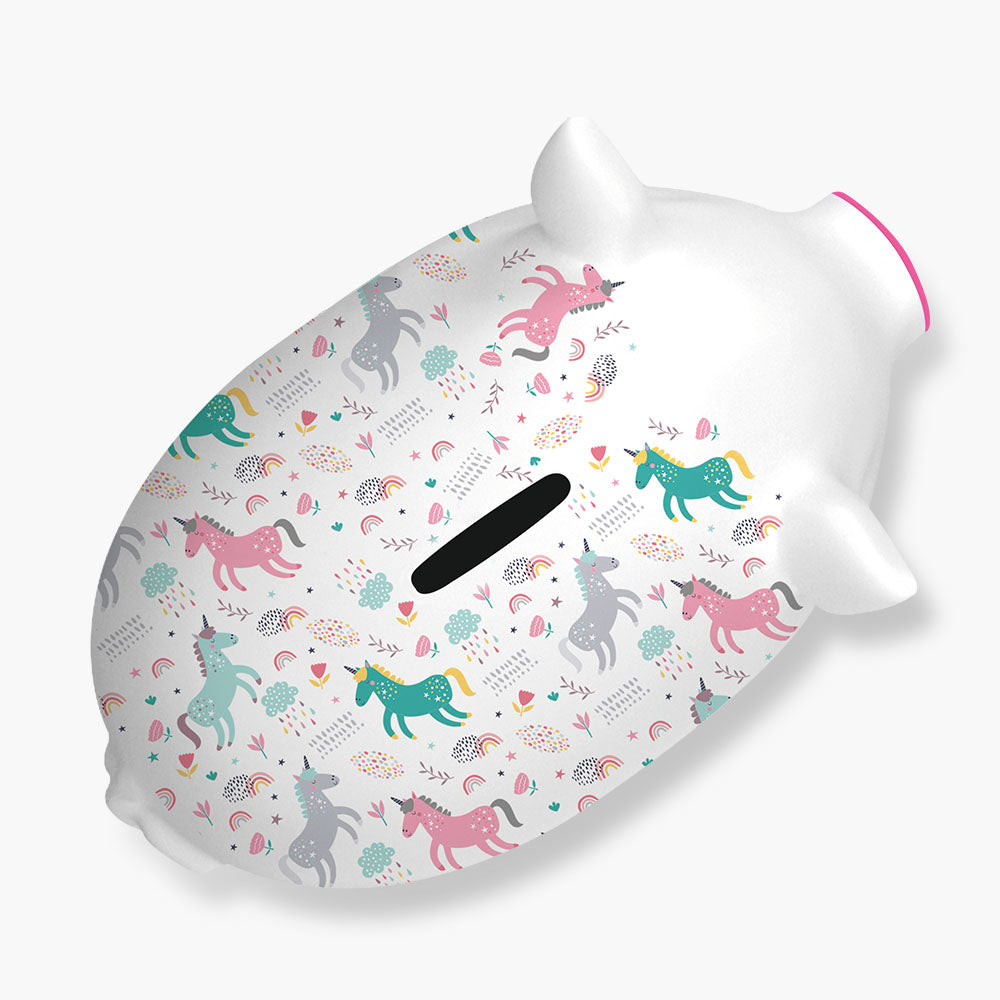 Tilly Pig Unicorn & Rainbows Piggy Bank