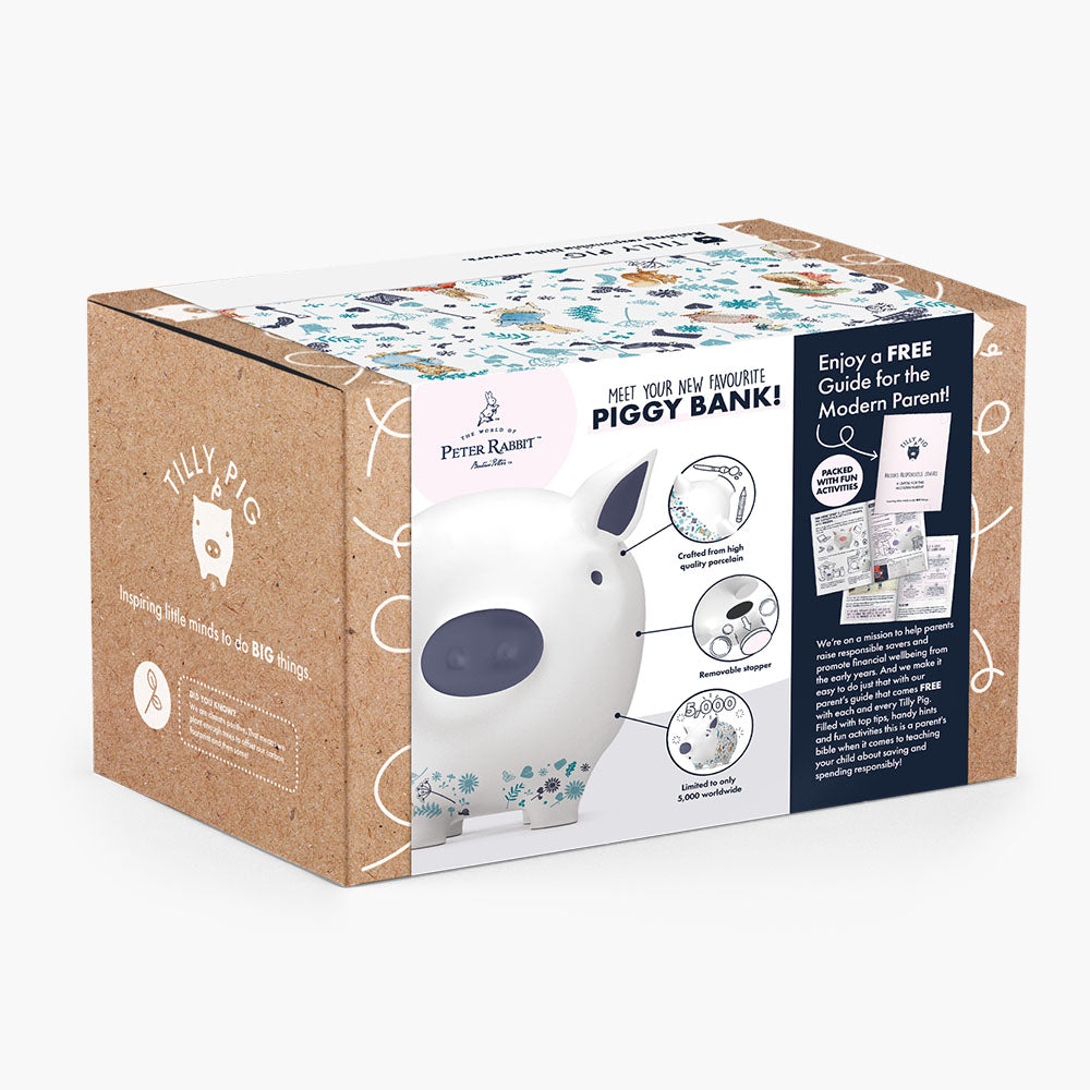 Peter Rabbit and Friends Blue Piggy Bank