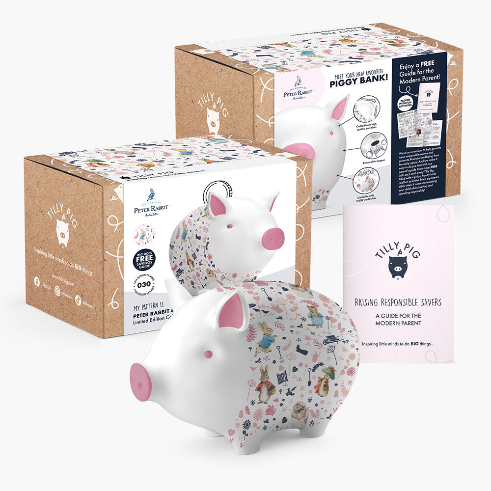 Peter Rabbit and Friends Pink Piggy Bank