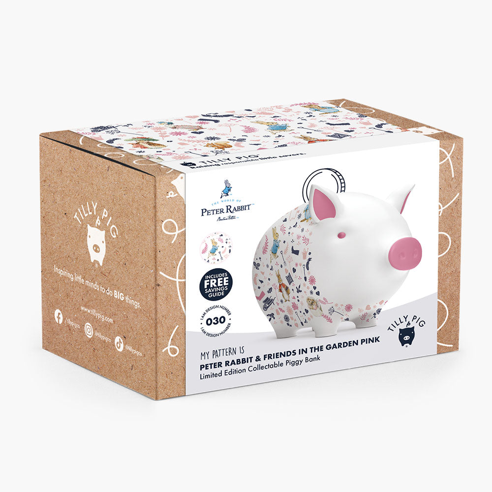 Peter Rabbit and Friends Pink Piggy Bank