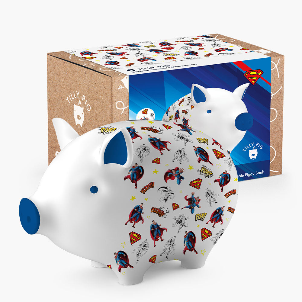 Tilly Pig Superman Piggy Bank