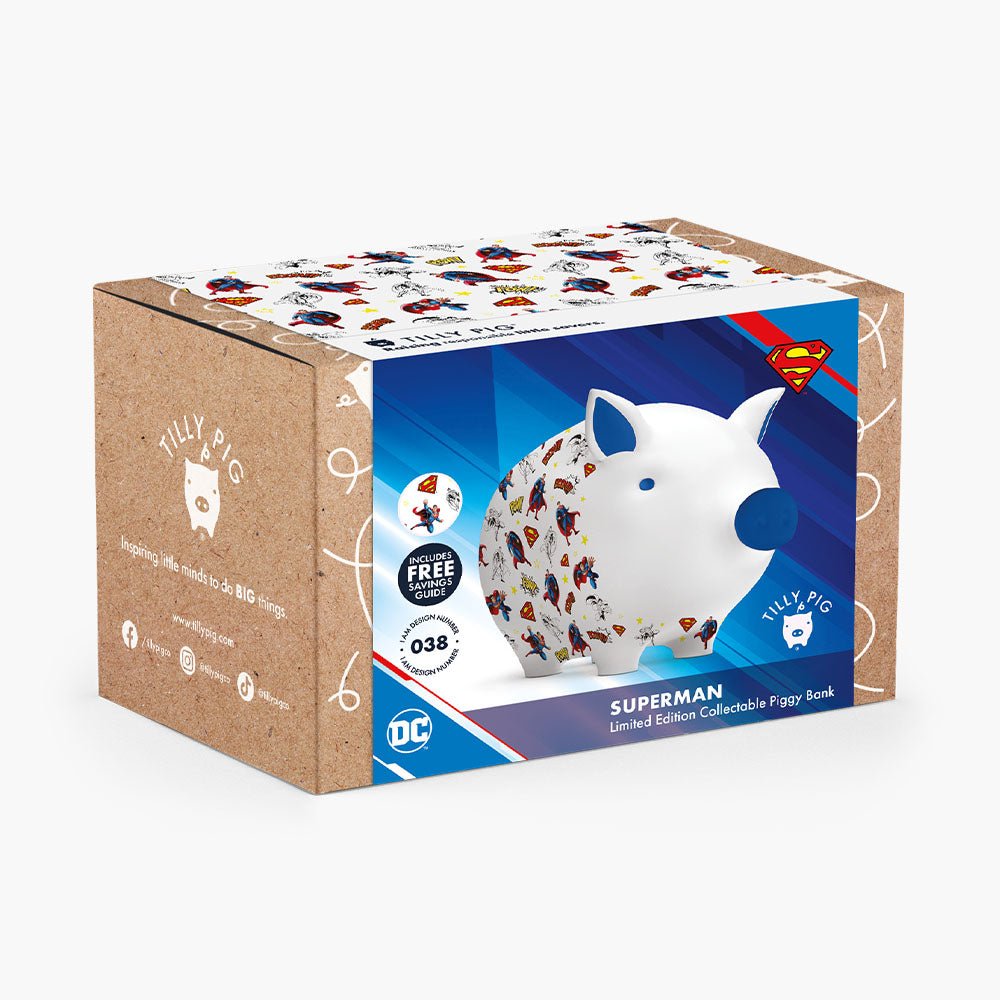Tilly Pig Superman Piggy Bank