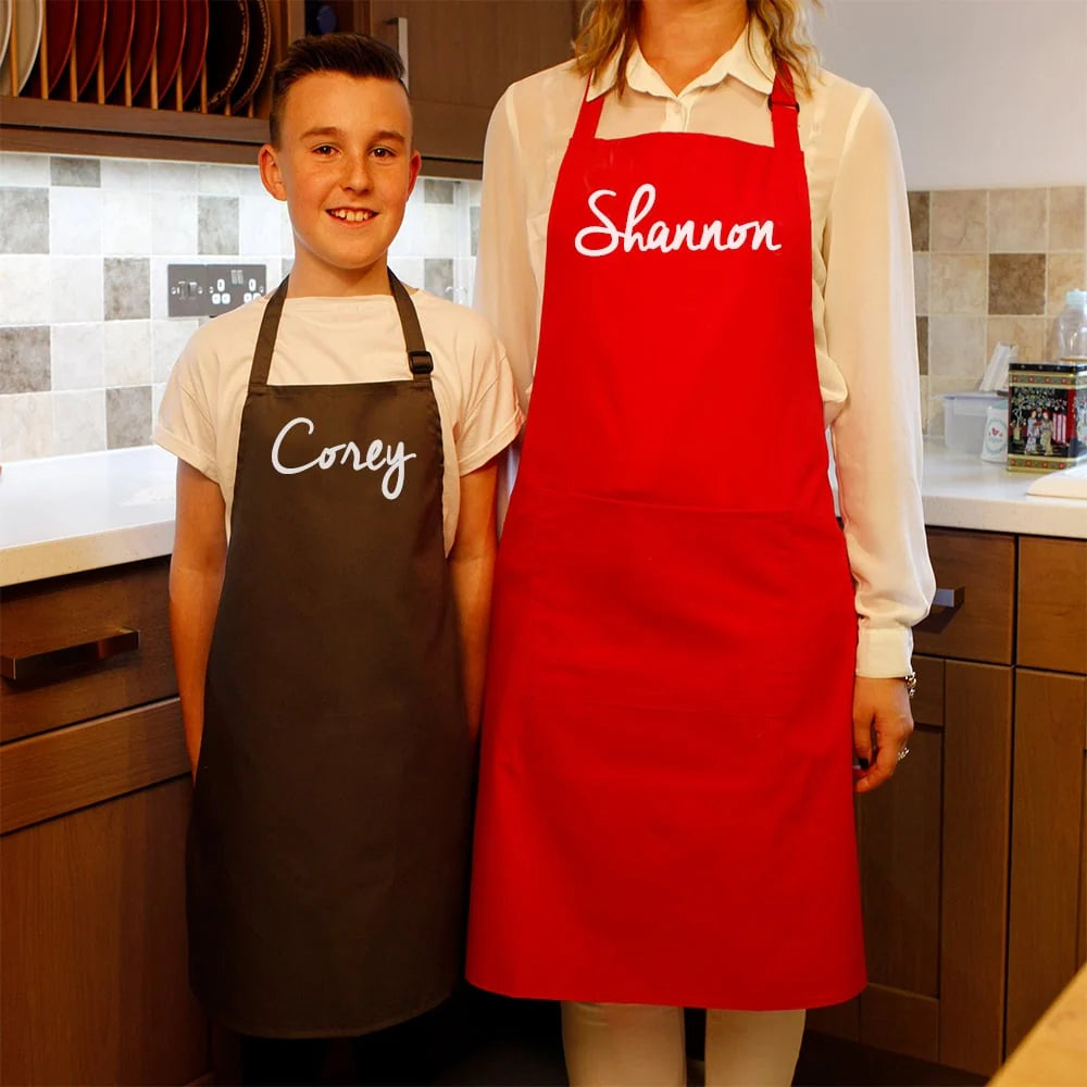 Personalised Apron in Grey