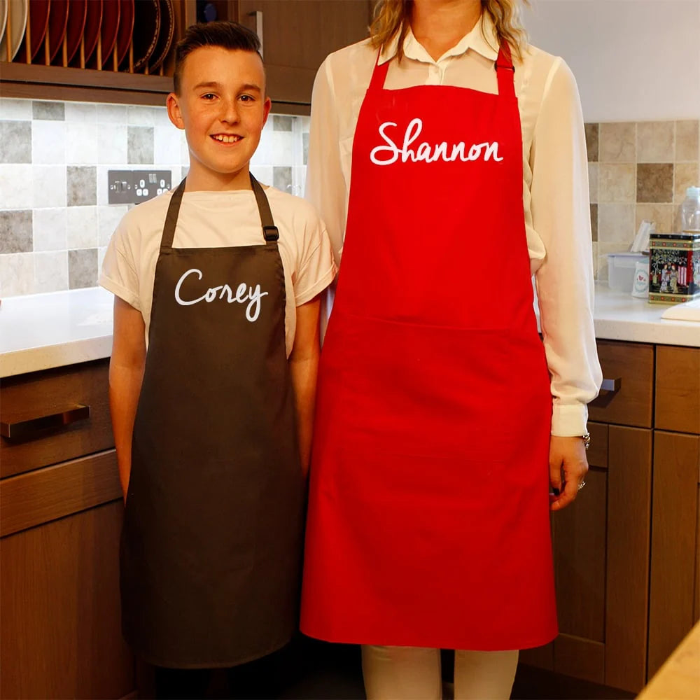 Personalised Apron in Hot Pink