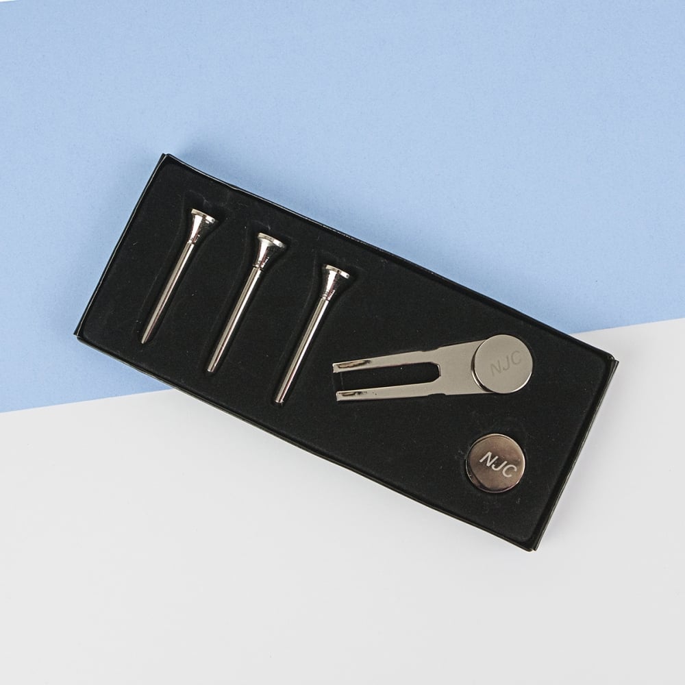 Personalised Silver Plated Golf Set