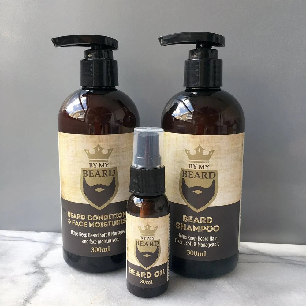 Personalised Beard Style & Care Set in Grey