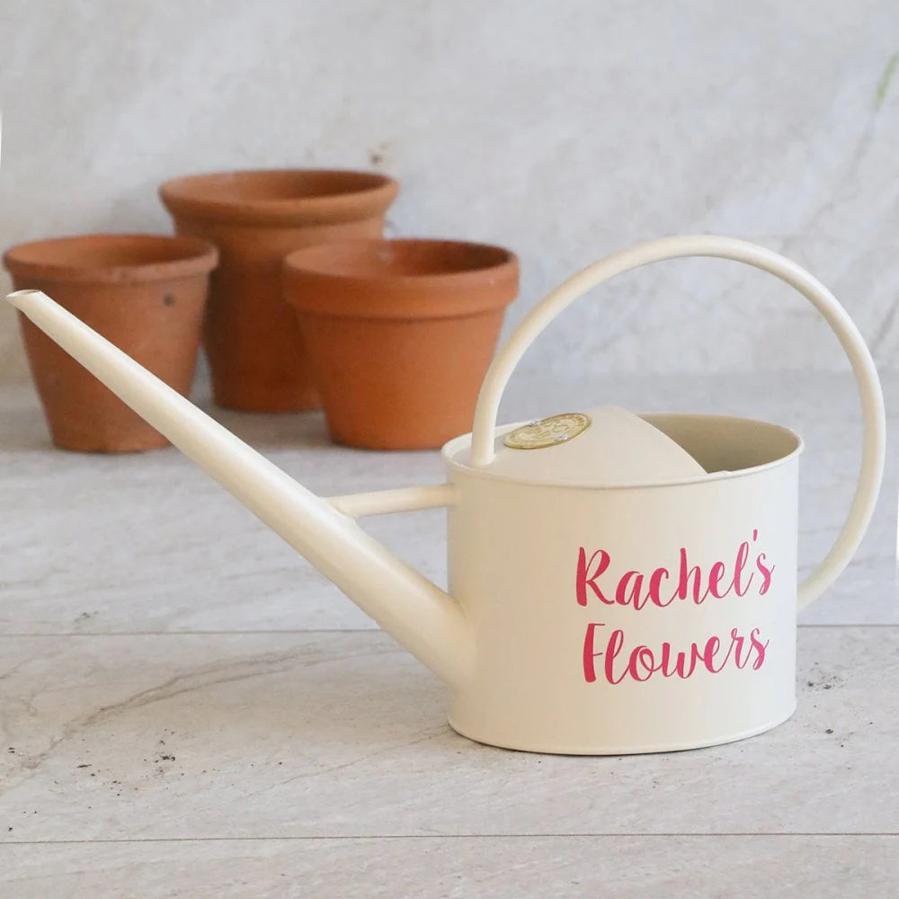 Personalised Cream Watering Can