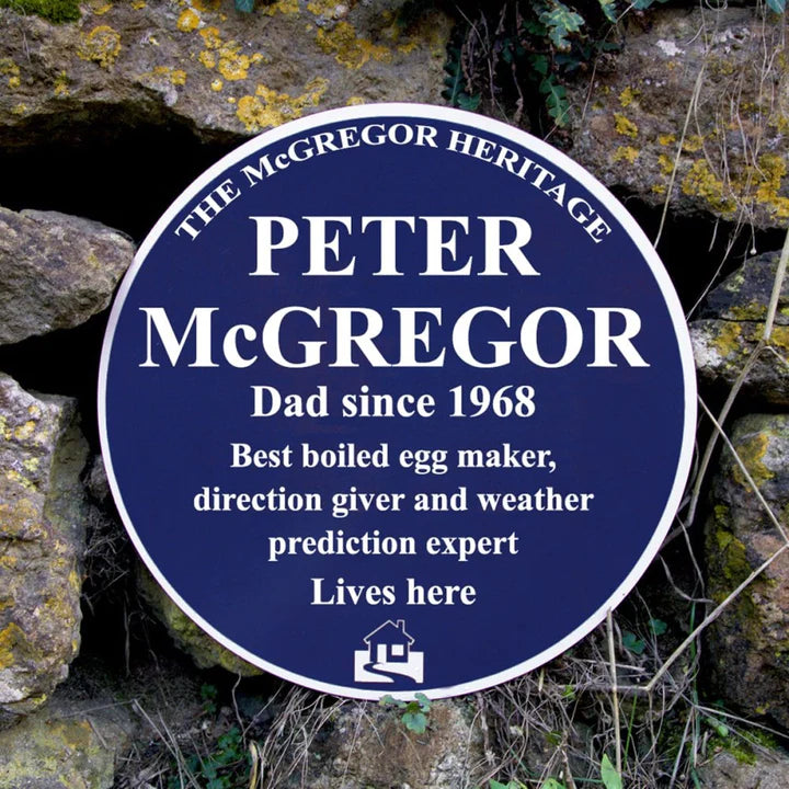 Personalised Blue Plaque