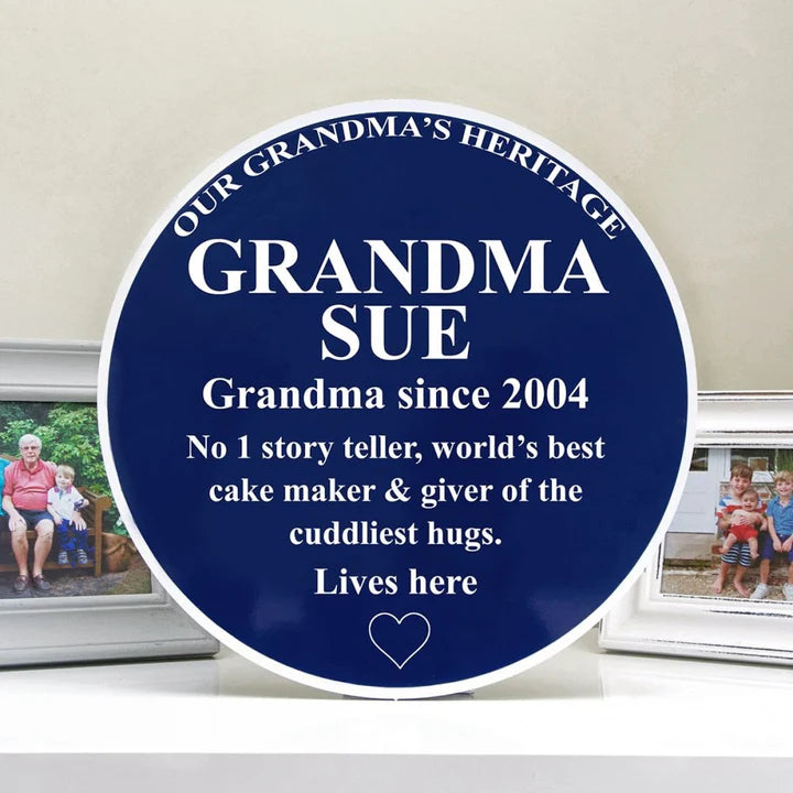 Personalised Blue Plaque