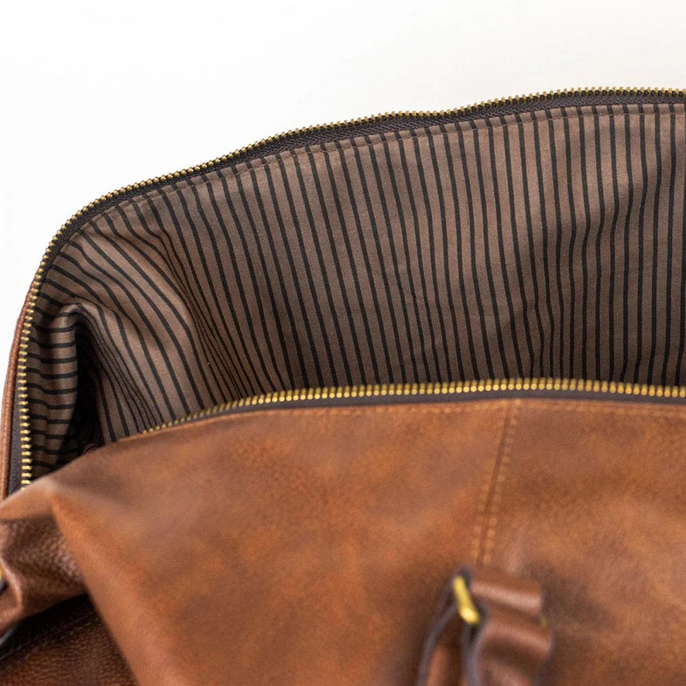 Personalised Vintage Nuhide Holdall in Brown