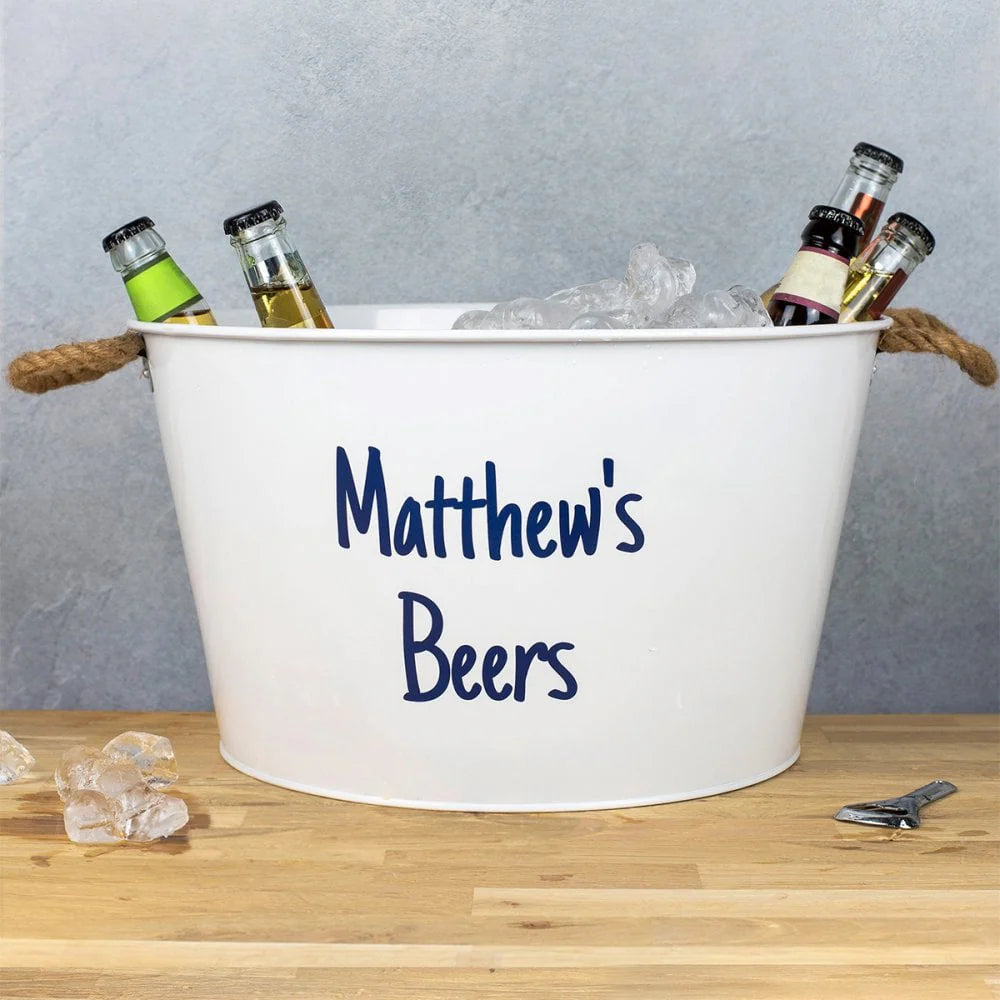 Personalised Beer Bucket White 'Name'