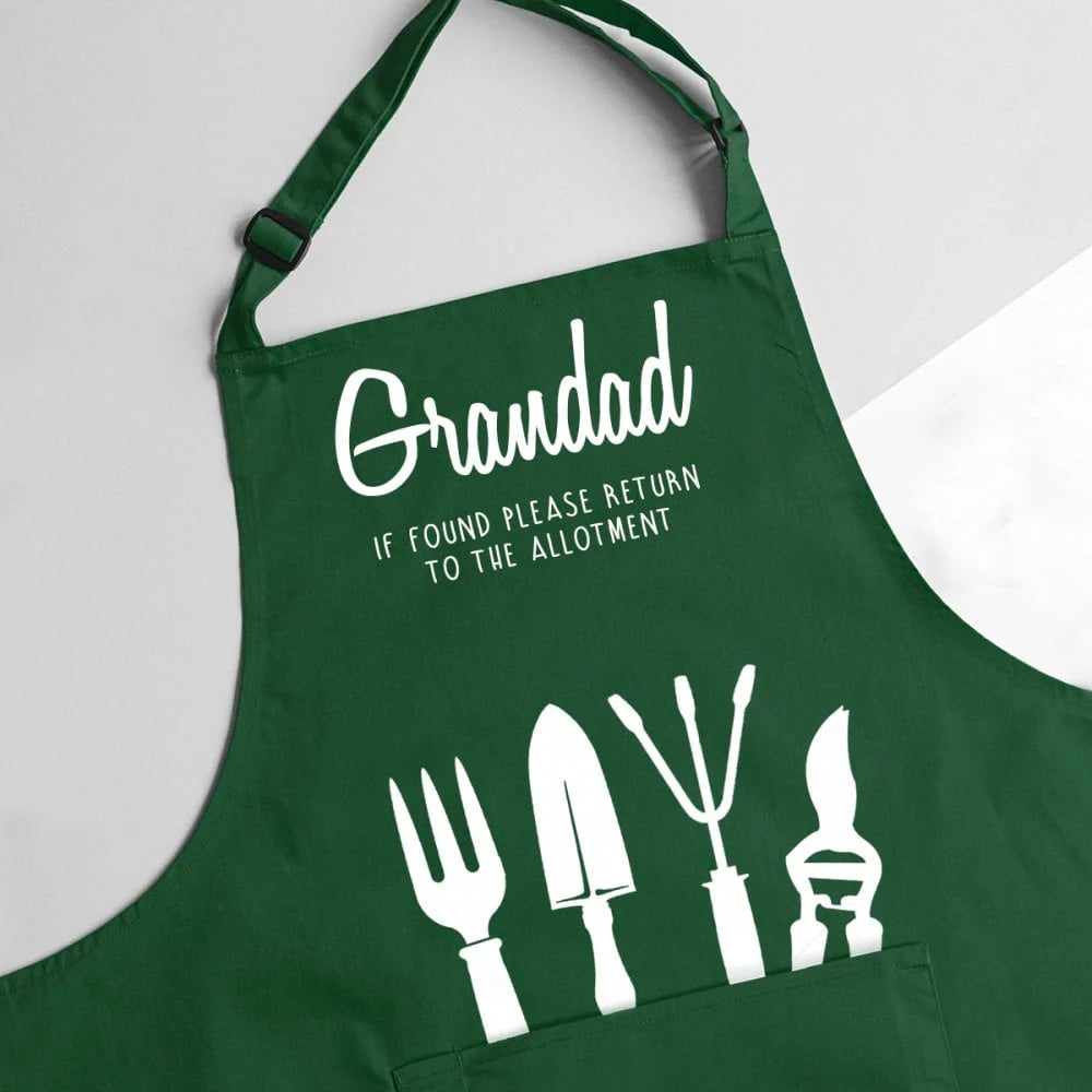 Personalised Green Gardening Apron