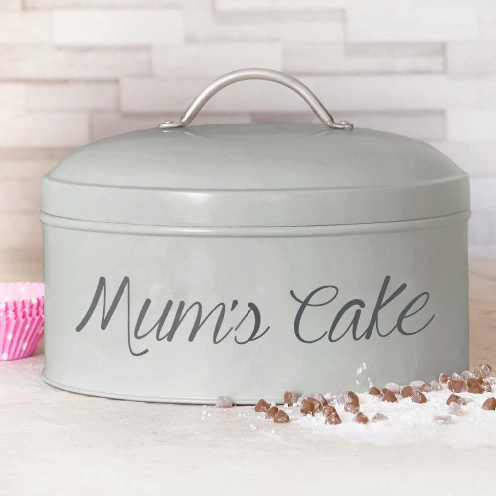 Personalised Cake Tin in Grey