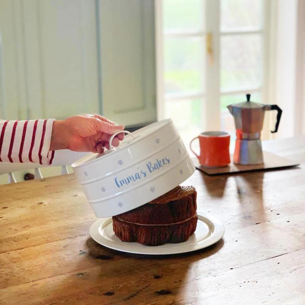 Personalised Cake Tin With Dome Lid