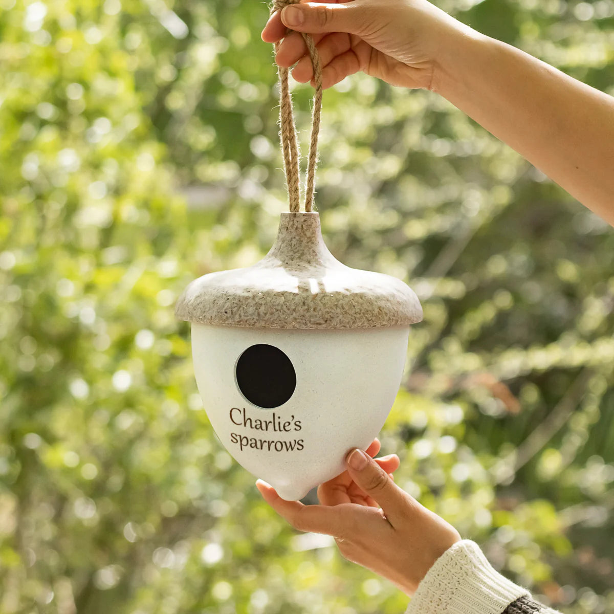 Personalised Acorn Bird House