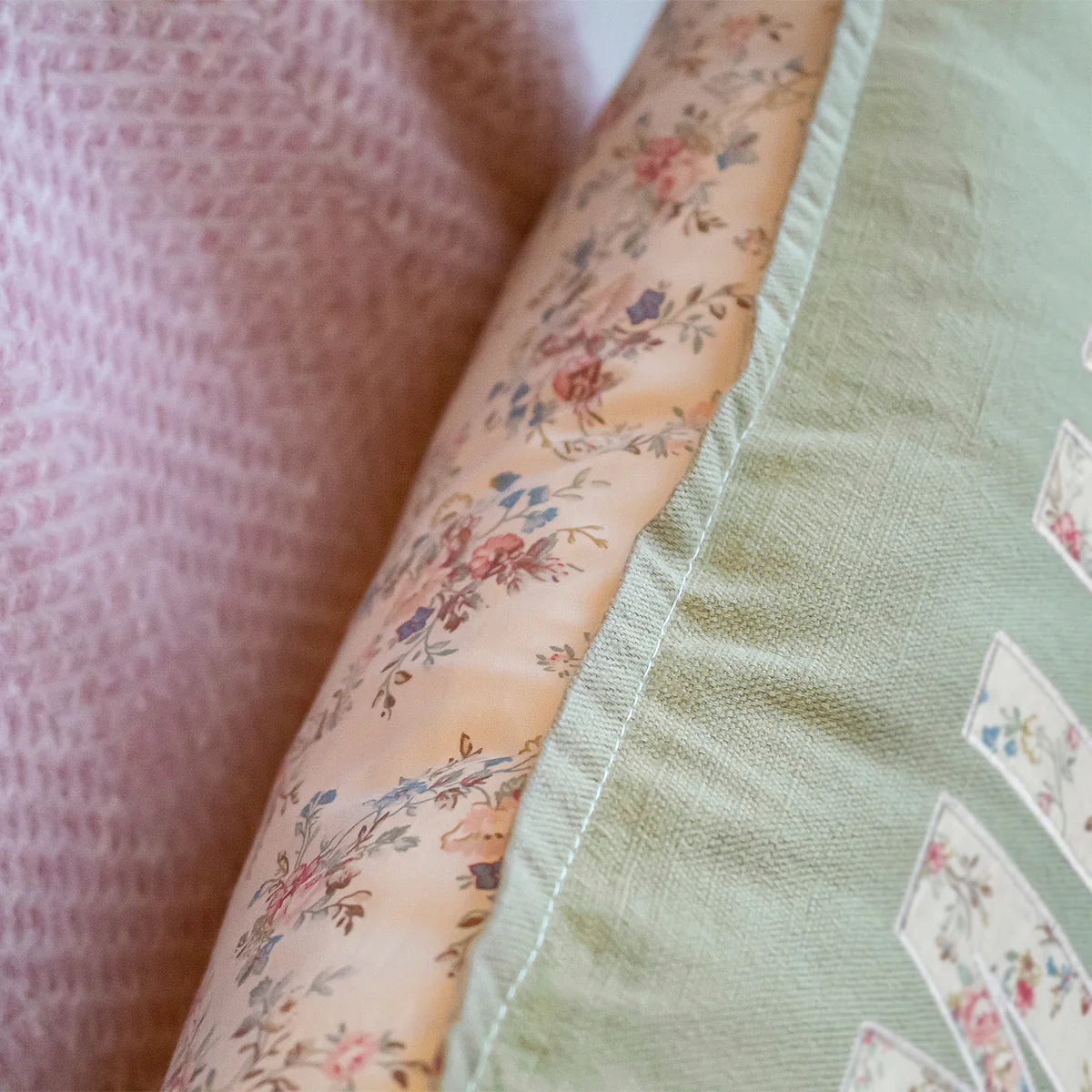 Personalised Mum Appliqued Cushion in Green