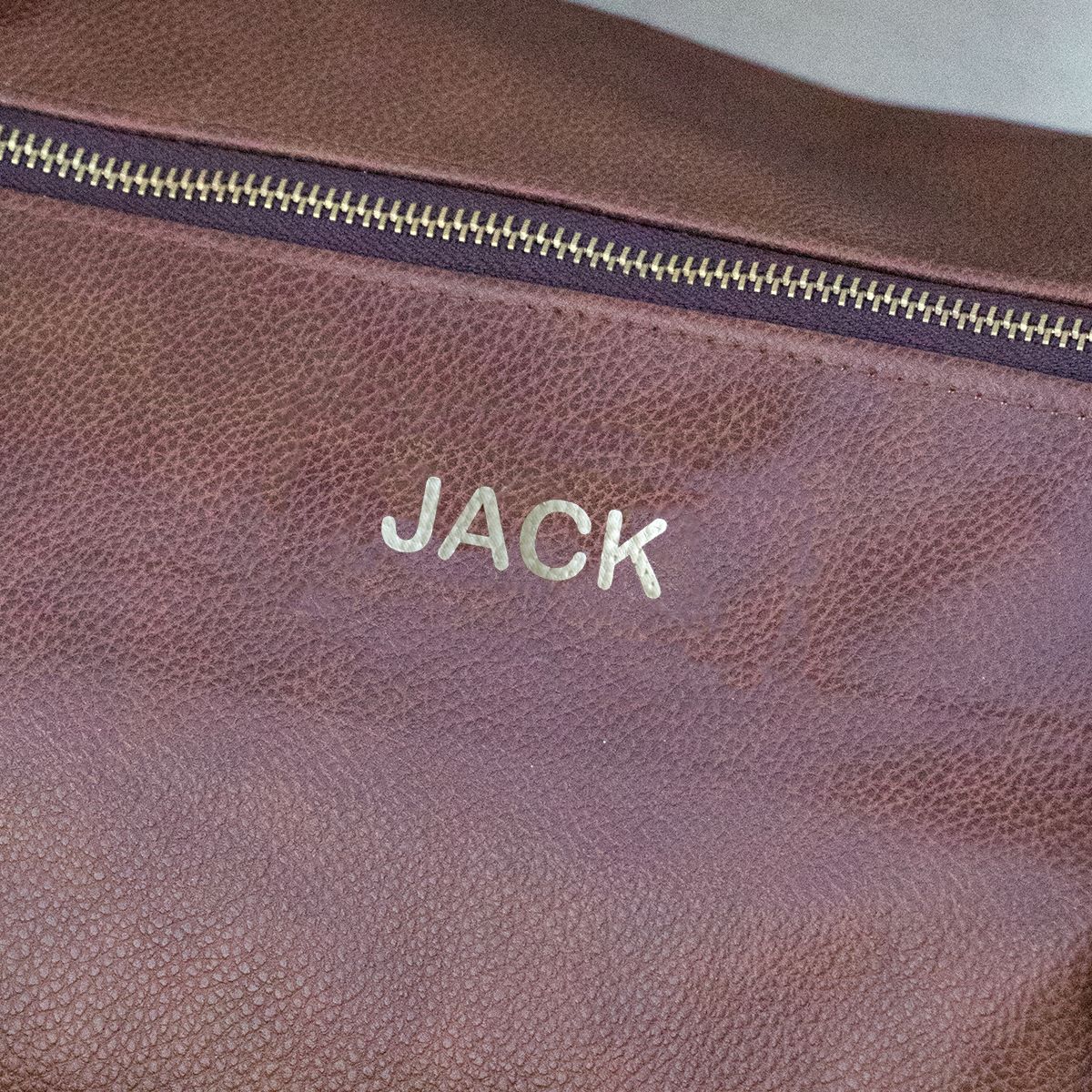 Personalised Vintage Nuhide Holdall in Brown