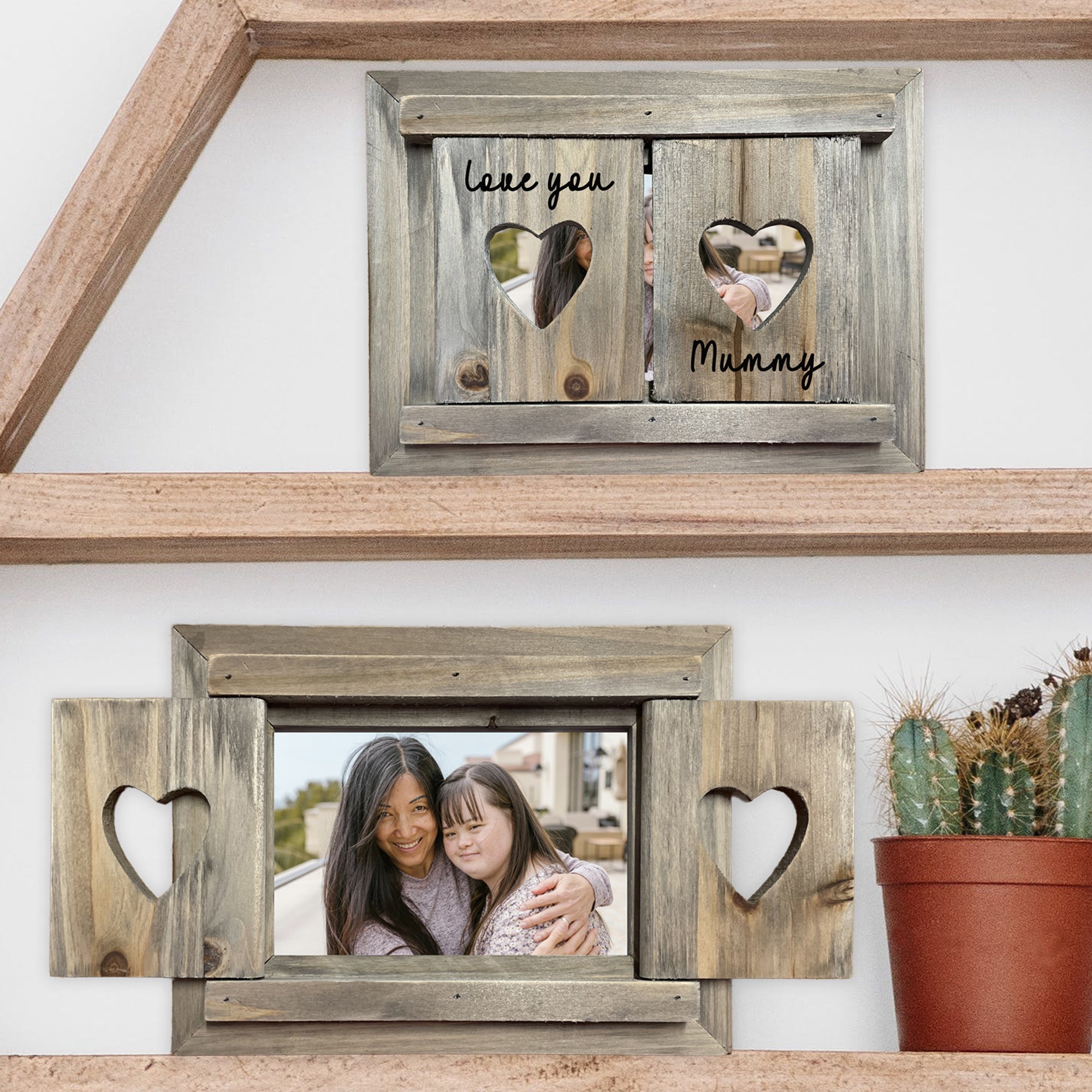 Personalised Hand Painted Heart Shutter Photo Frame