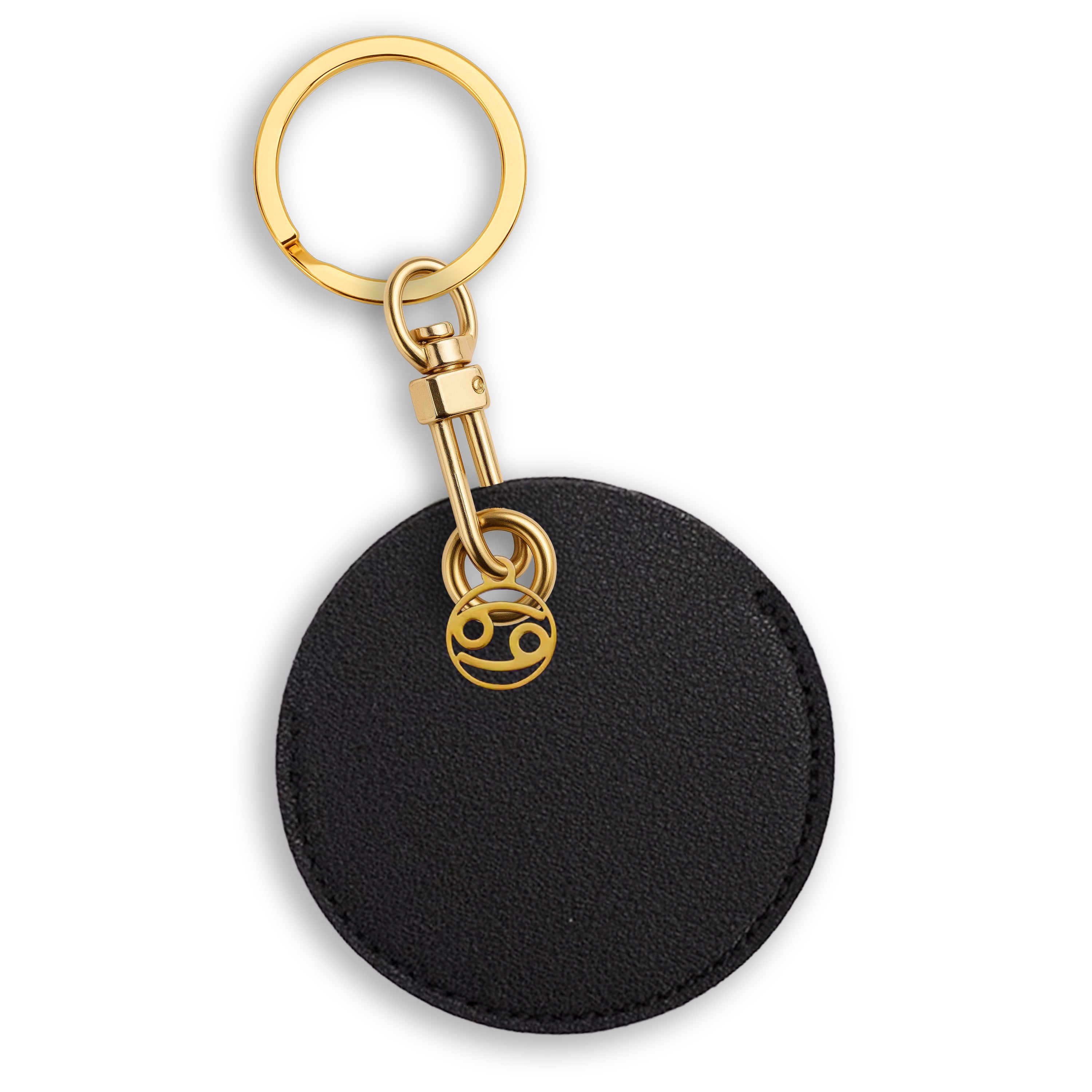 Personalised Vegan Leather Bag Accessory with Zodiac Charm