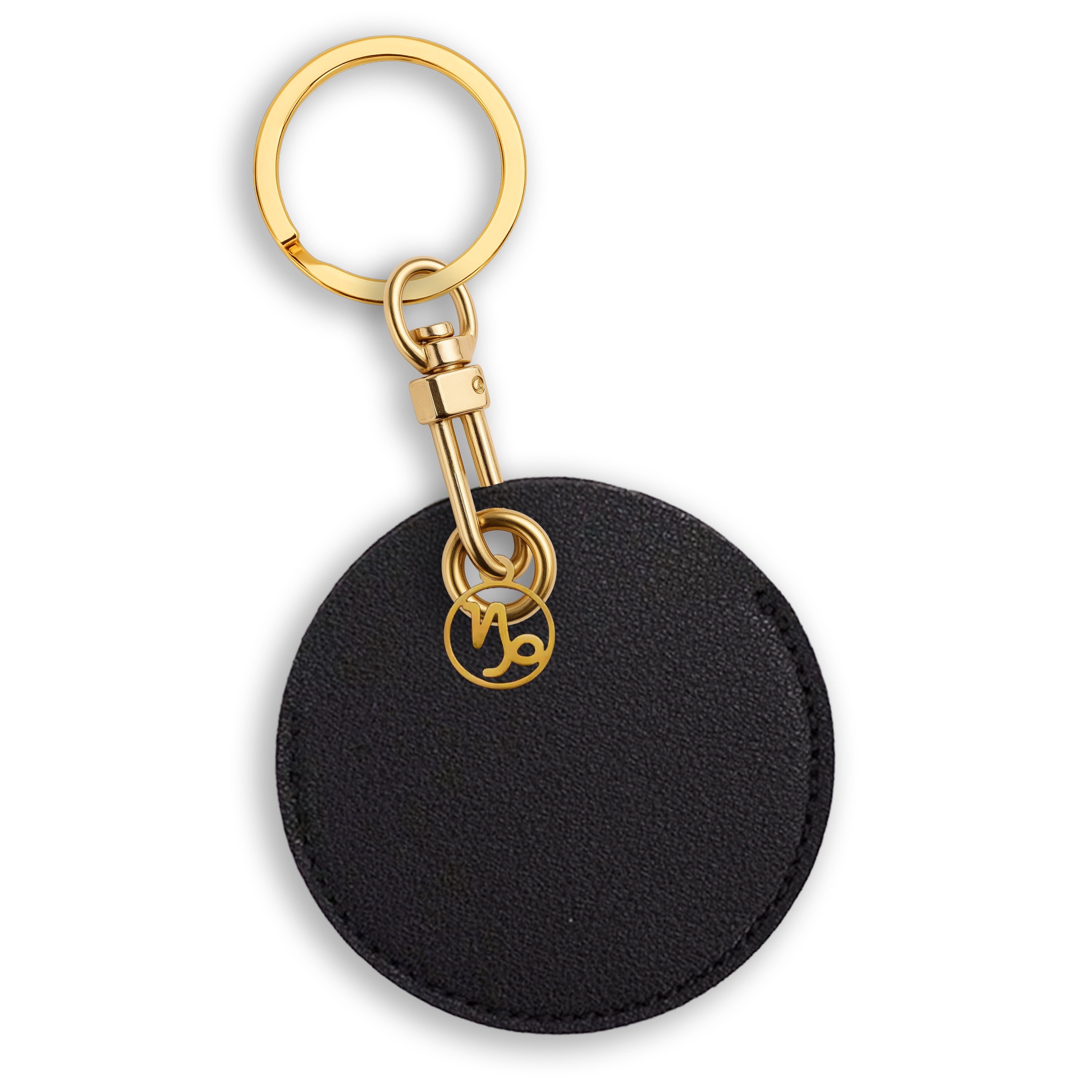 Personalised Vegan Leather Bag Accessory with Zodiac Charm