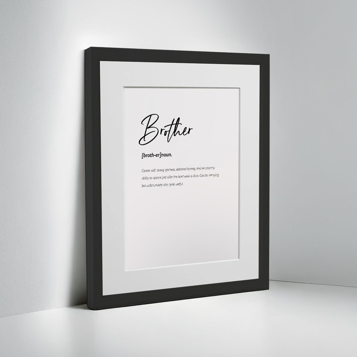 Personalised Brother Family Keepsake Framed Print