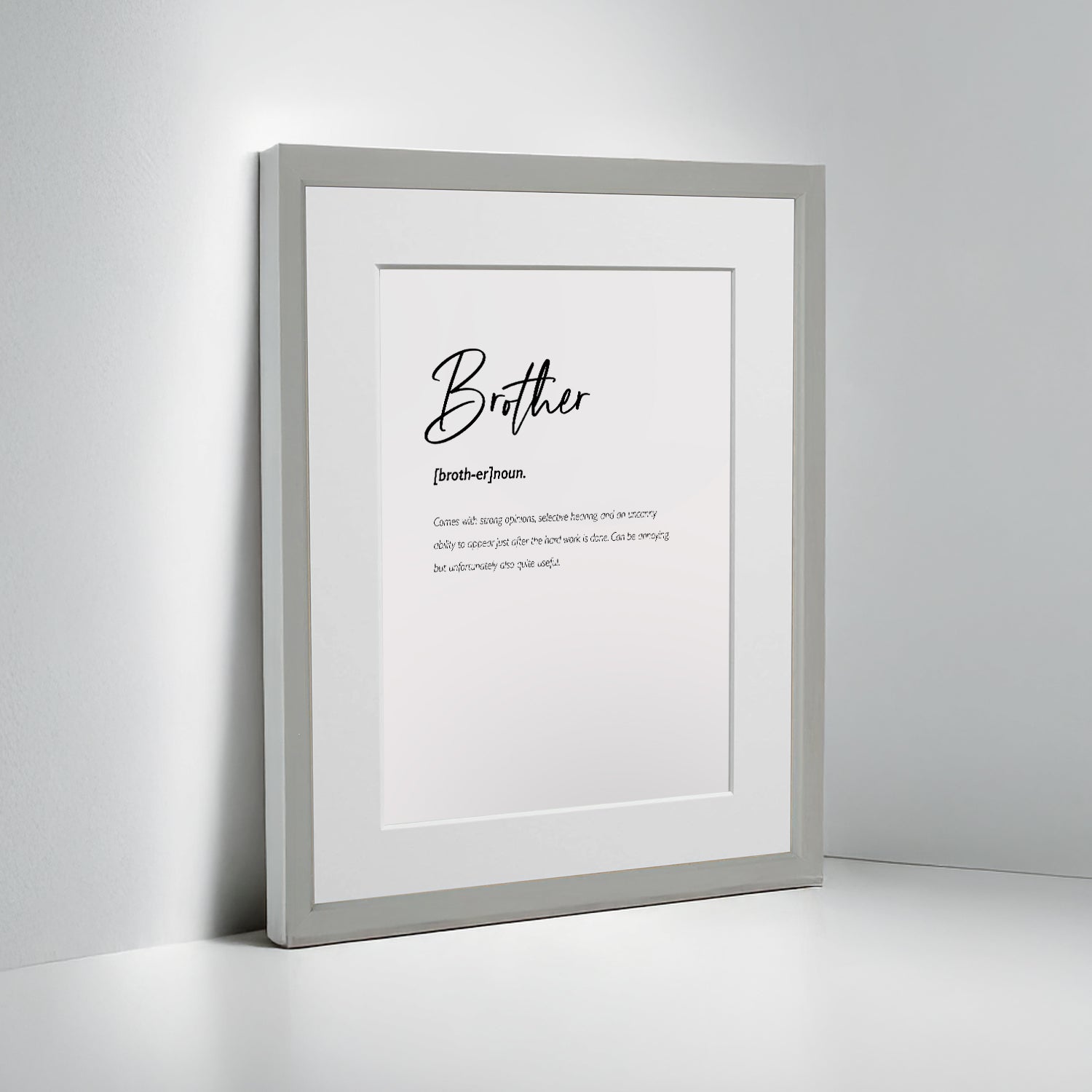 Personalised Brother Family Keepsake Framed Print