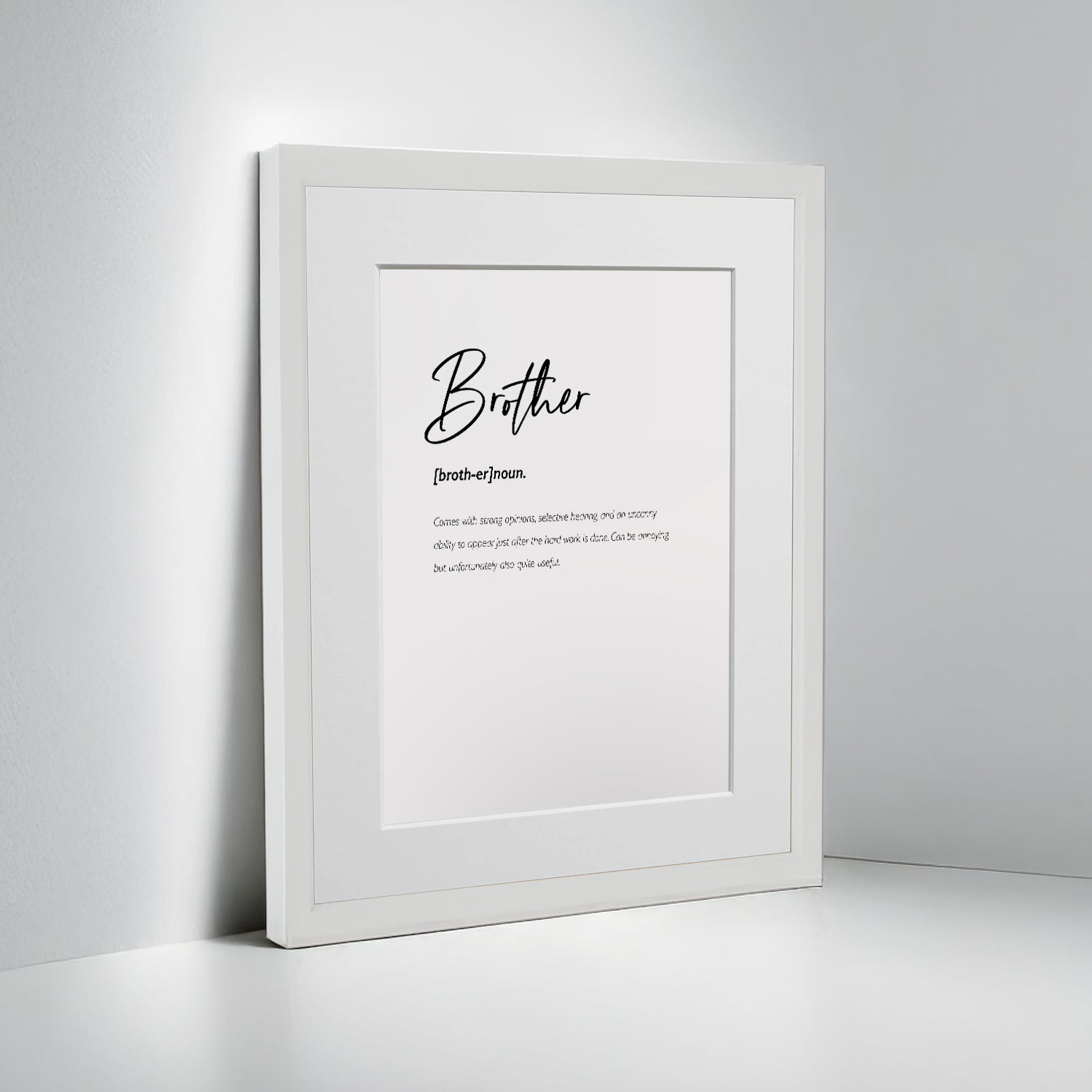 Personalised Brother Family Keepsake Framed Print