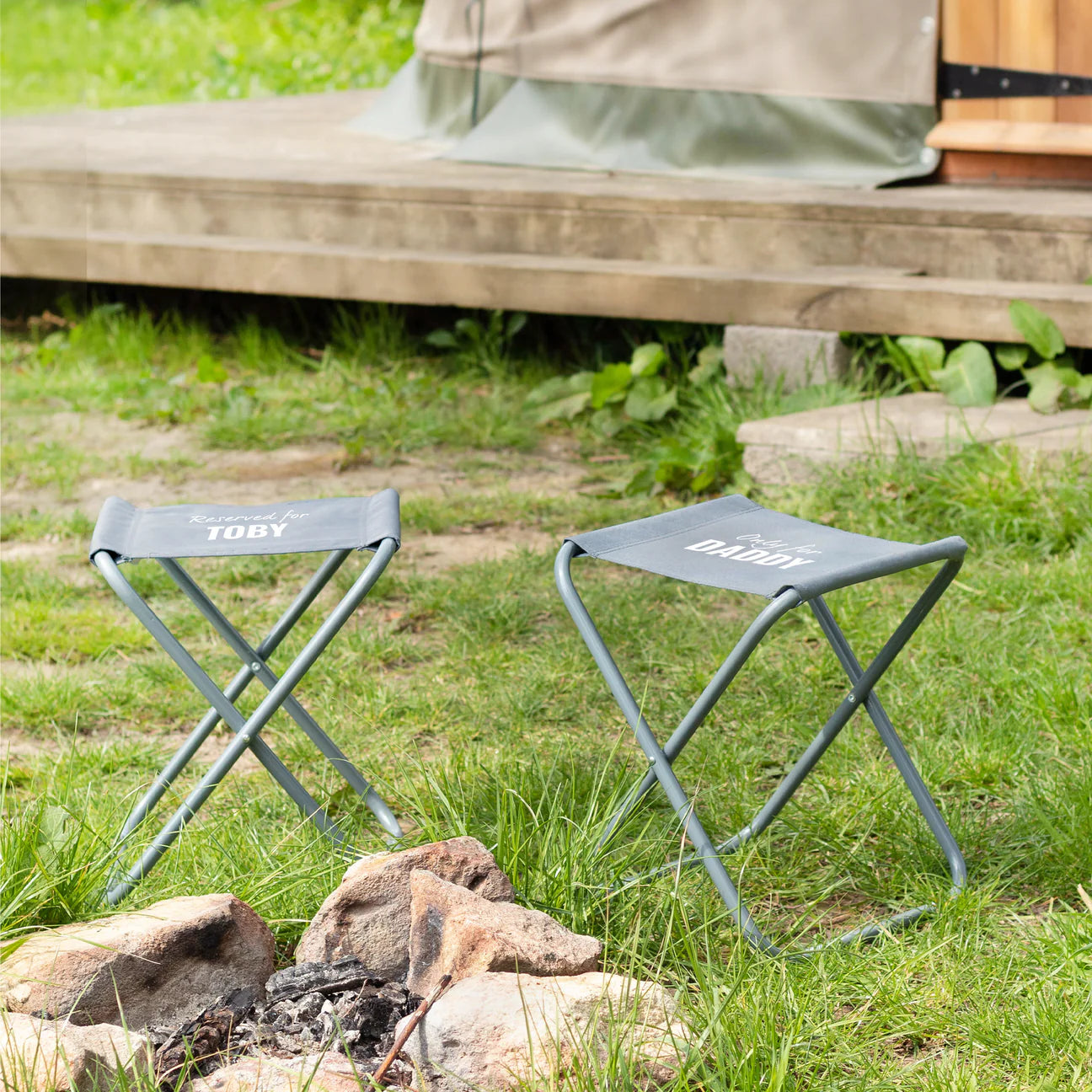 Personalised Camping Stool Black