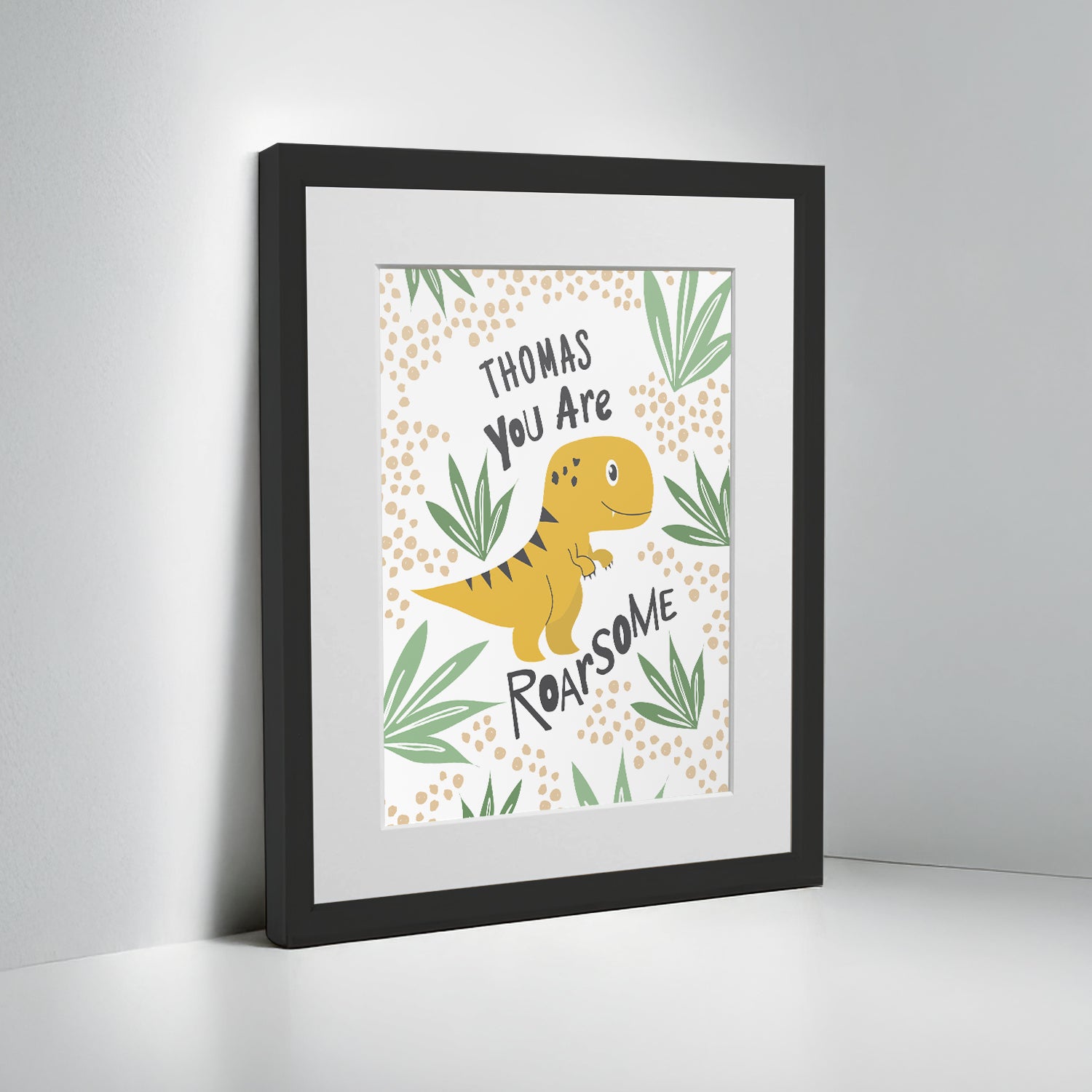 Personalised Dinosaur Children’s Nursery Framed Print