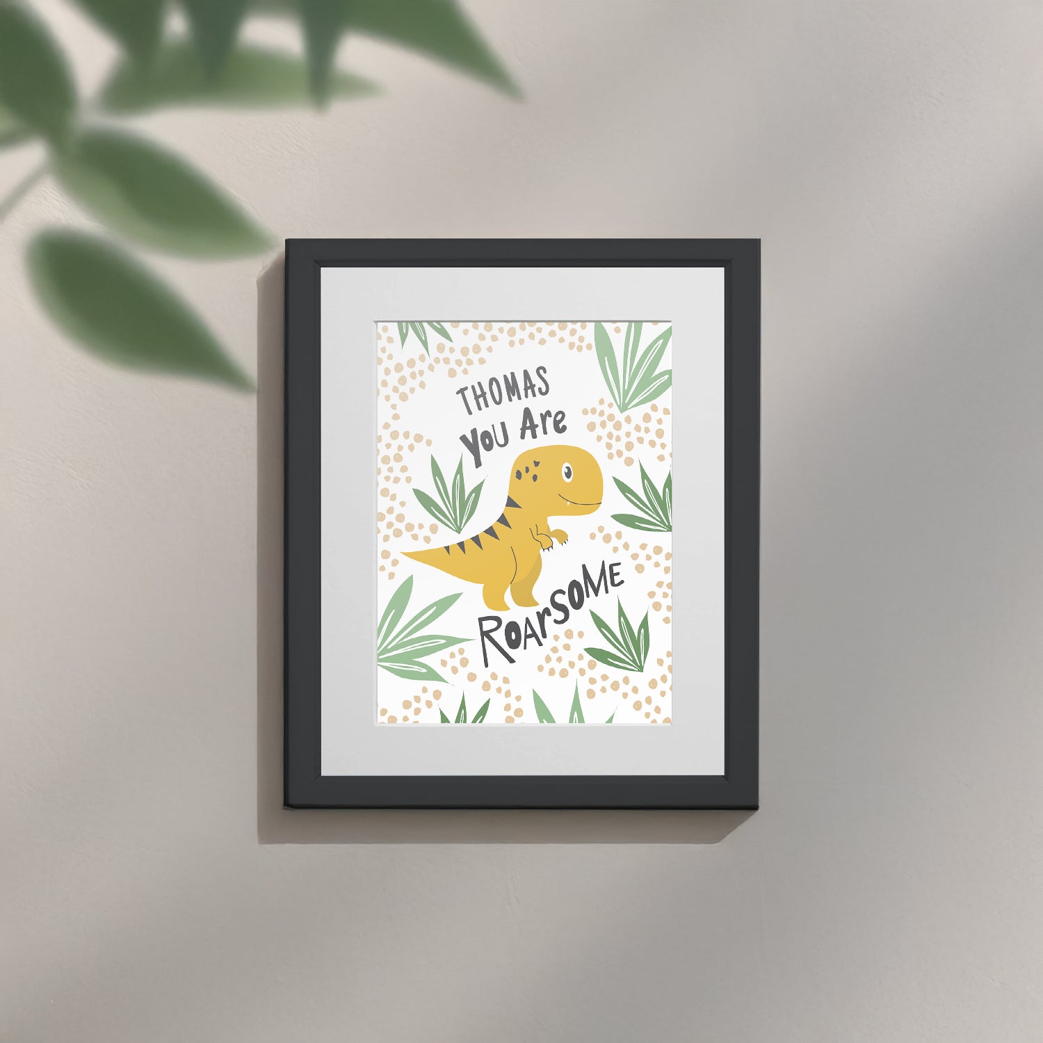 Personalised Dinosaur Children’s Nursery Framed Print