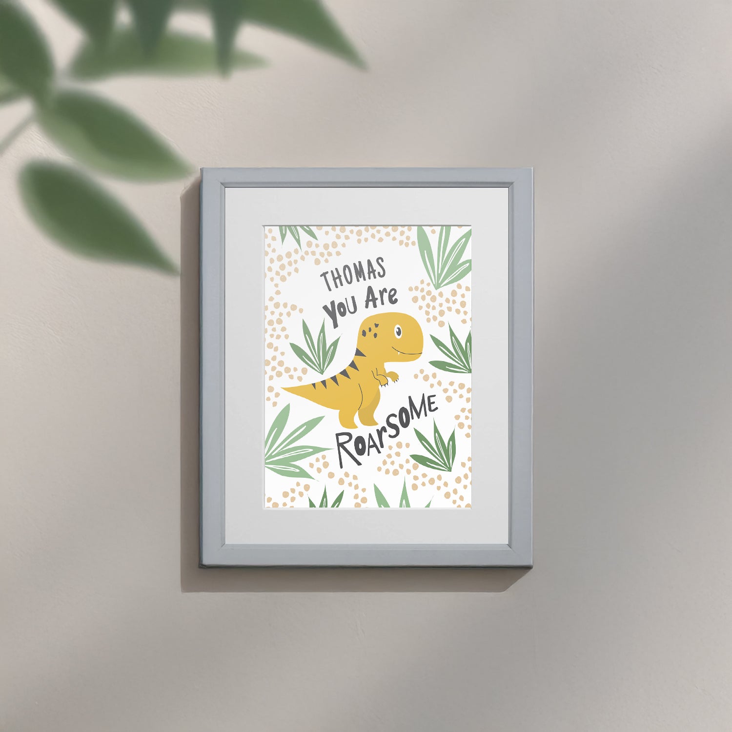 Personalised Dinosaur Children’s Nursery Framed Print