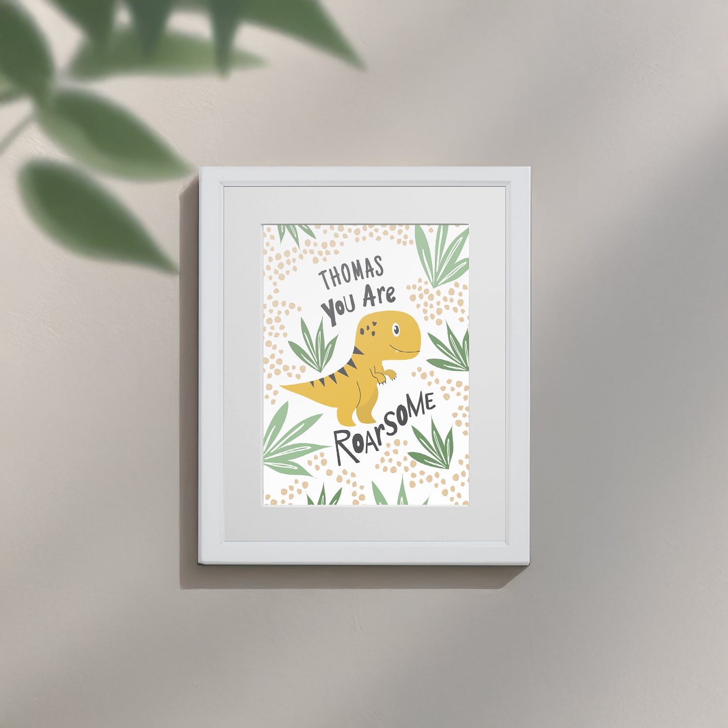 Personalised Dinosaur Children’s Nursery Framed Print