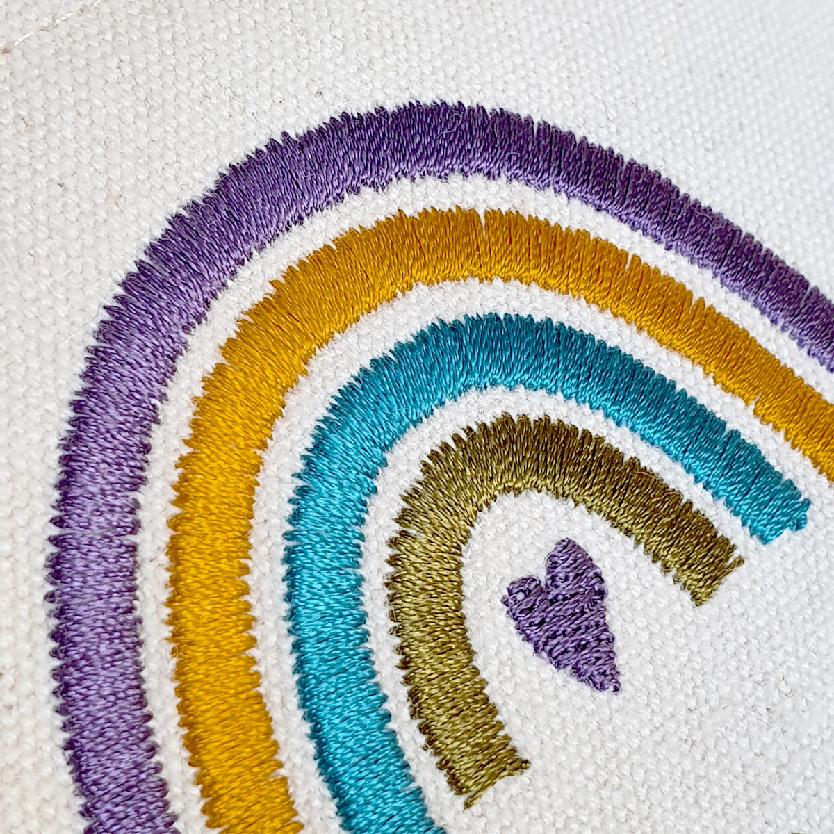 Personalised Embroidered Make Up Bag Rainbow