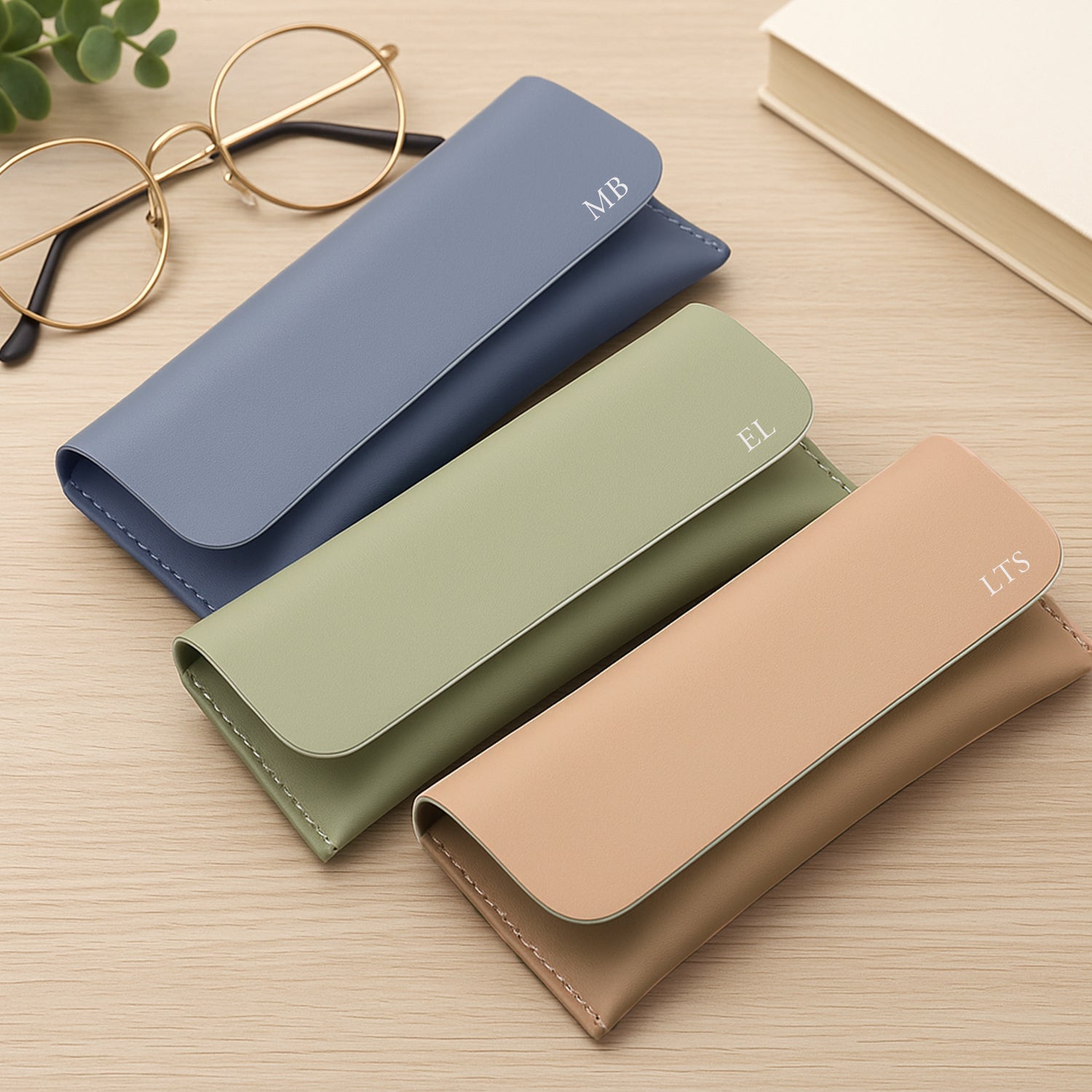 Personalised Vegan Leather Sunglasses Case