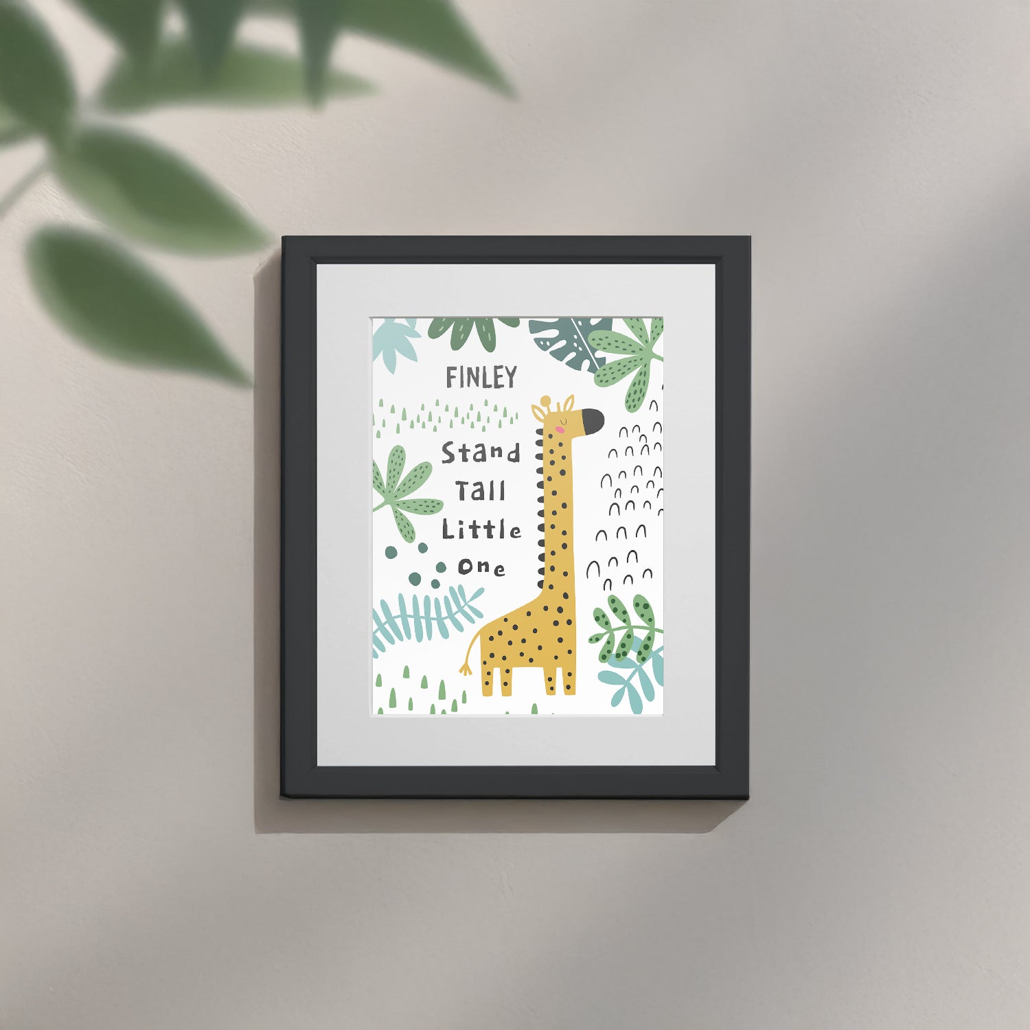 Personalised Giraffe Children’s Nursery Framed Print