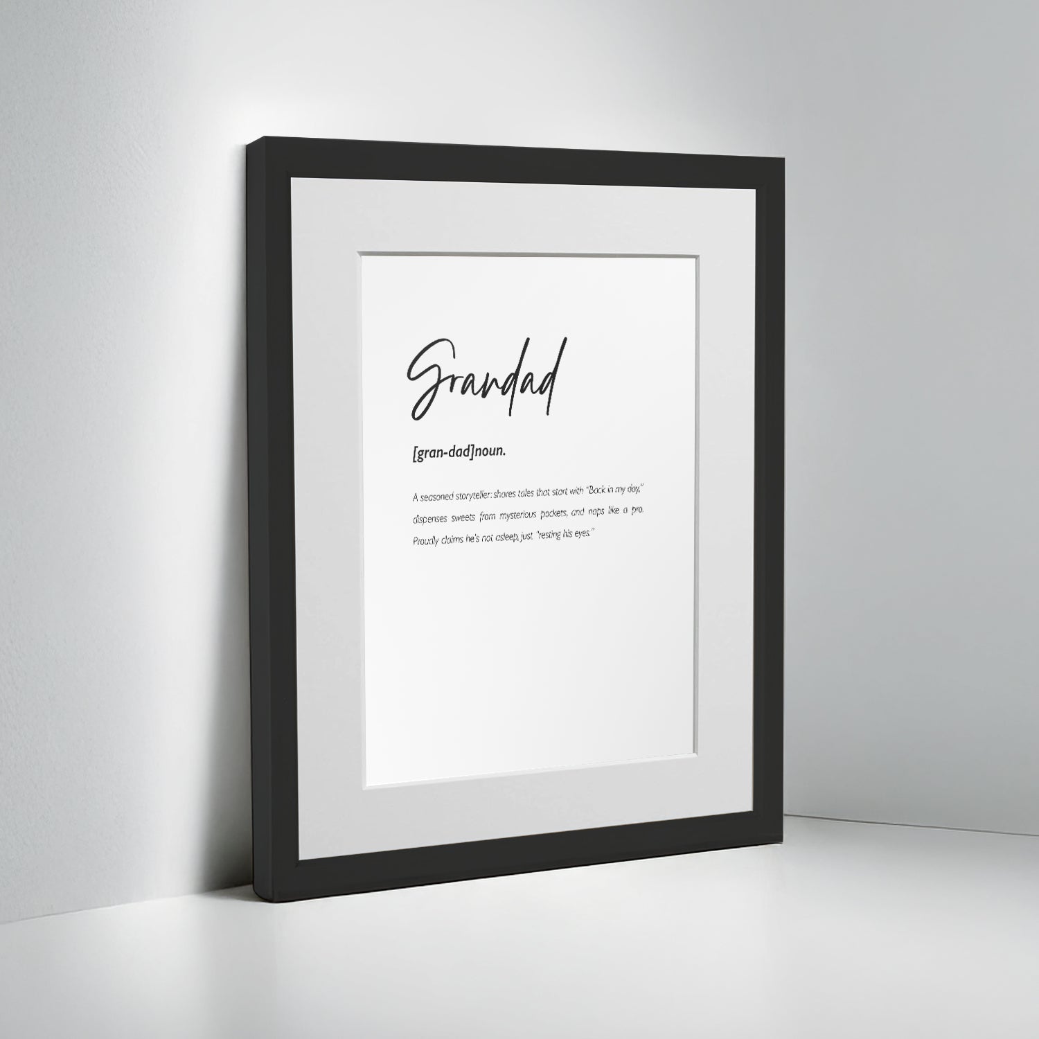 Personalised Grandad Family Keepsake Framed Print