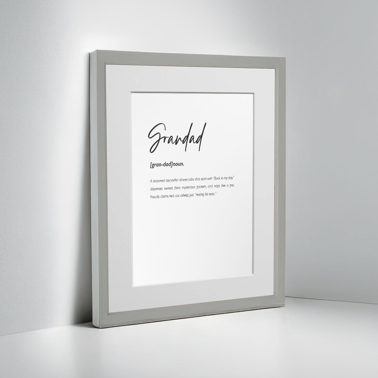 Personalised Grandad Family Keepsake Framed Print