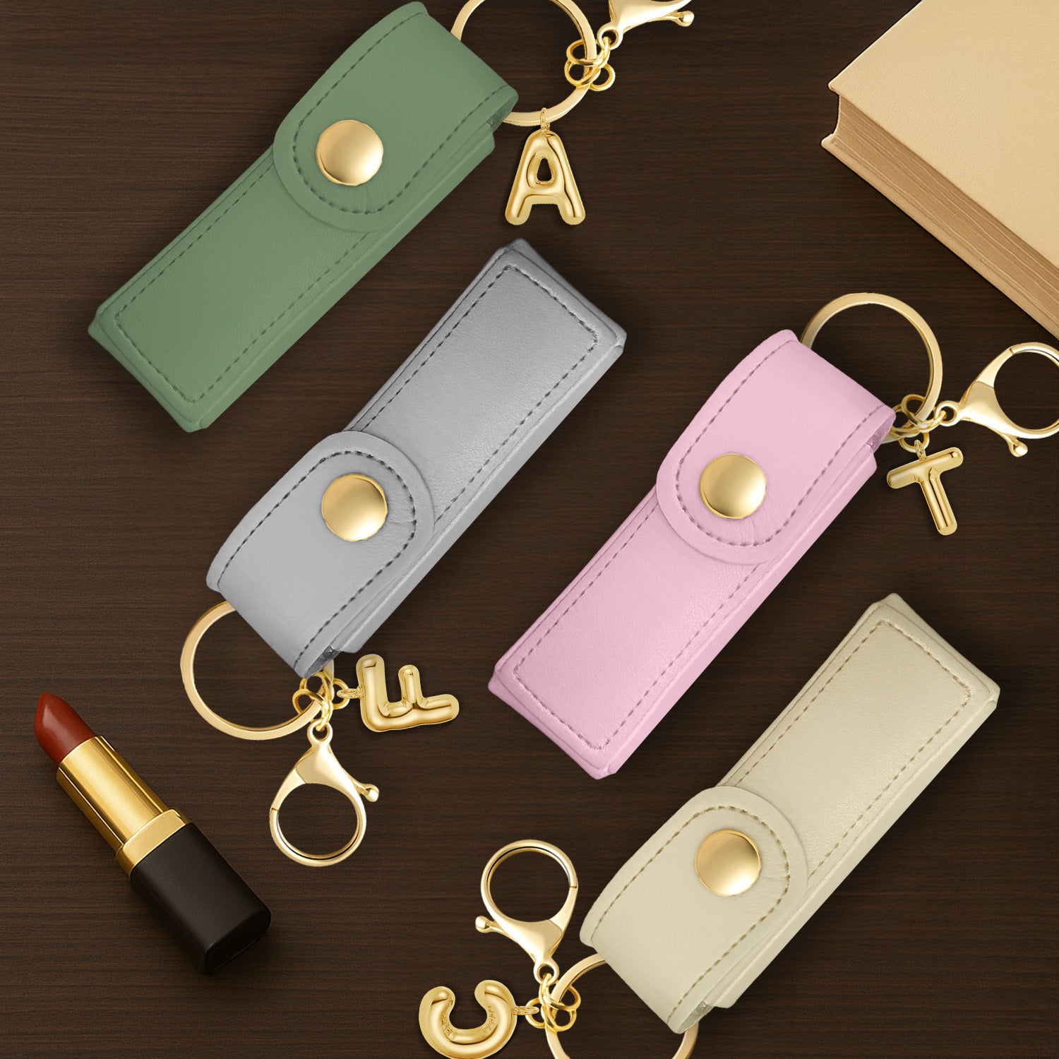 Personalised Vegan Leather Lipstick Case