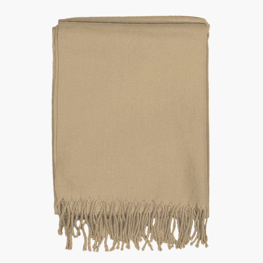 Personalised Embroidered Beanie Hat and Matching Scarf in Sand