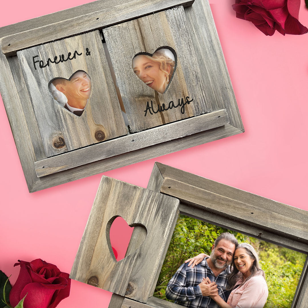 Personalised Hand Painted Heart Shutter Photo Frame