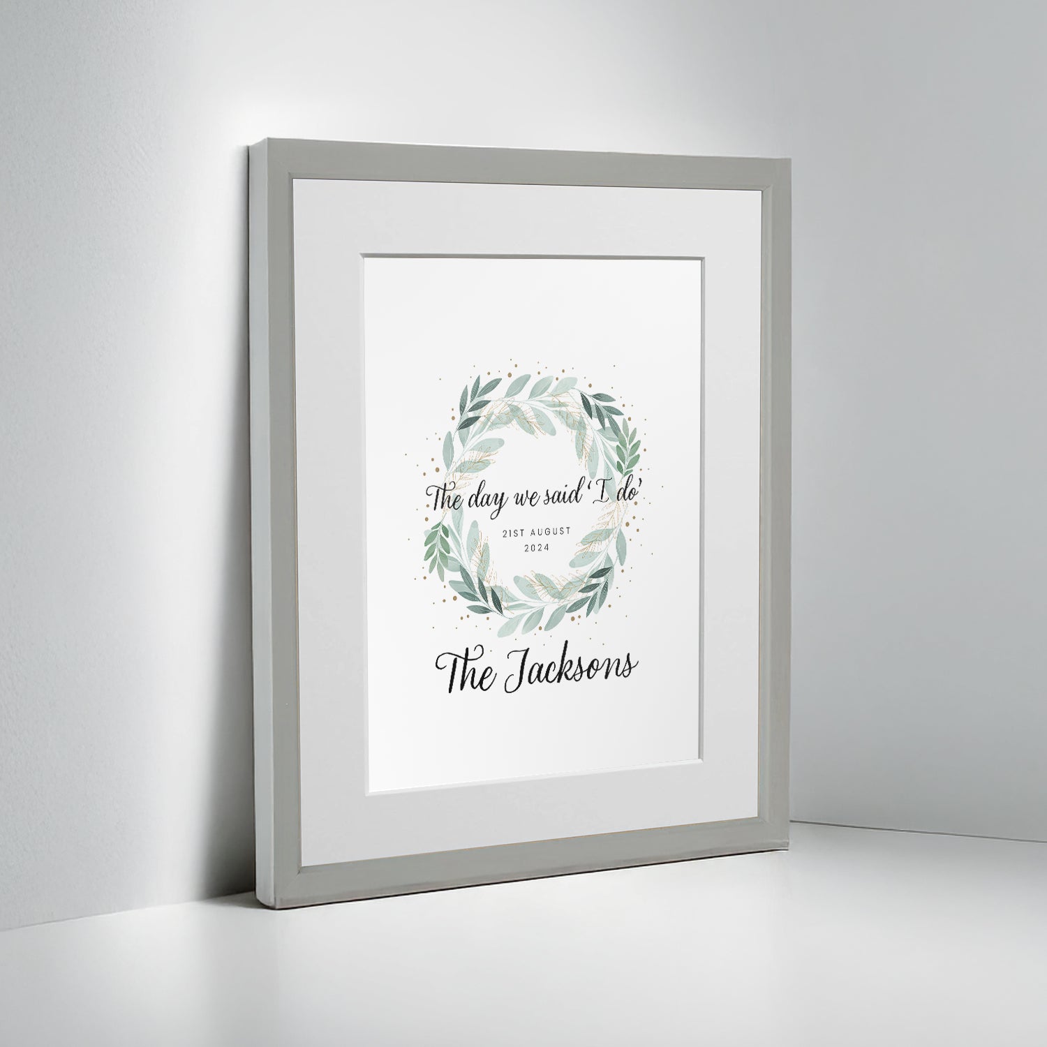 Personalised Anniversary “I Do” Keepsake Framed Print