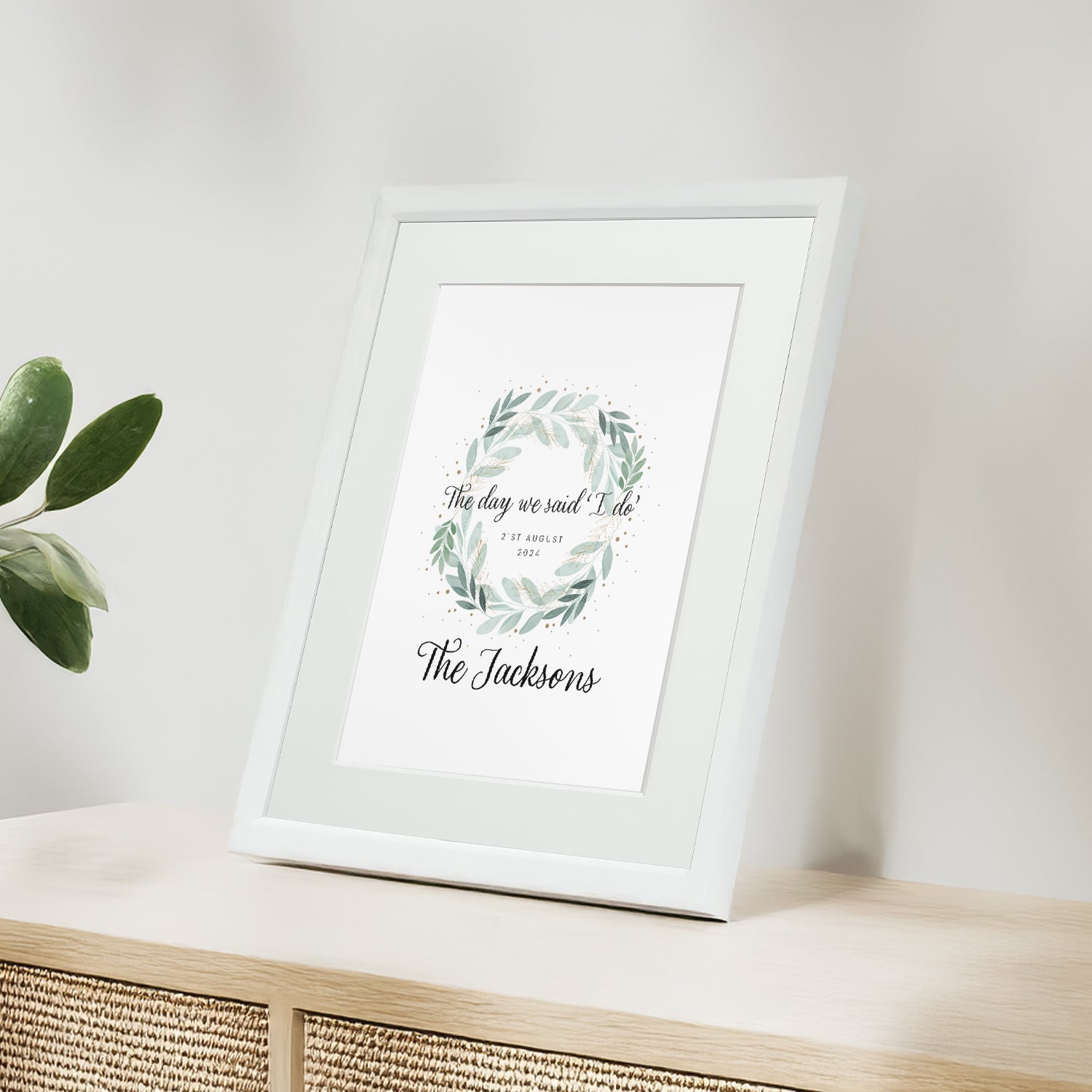 Personalised Anniversary “I Do” Keepsake Framed Print