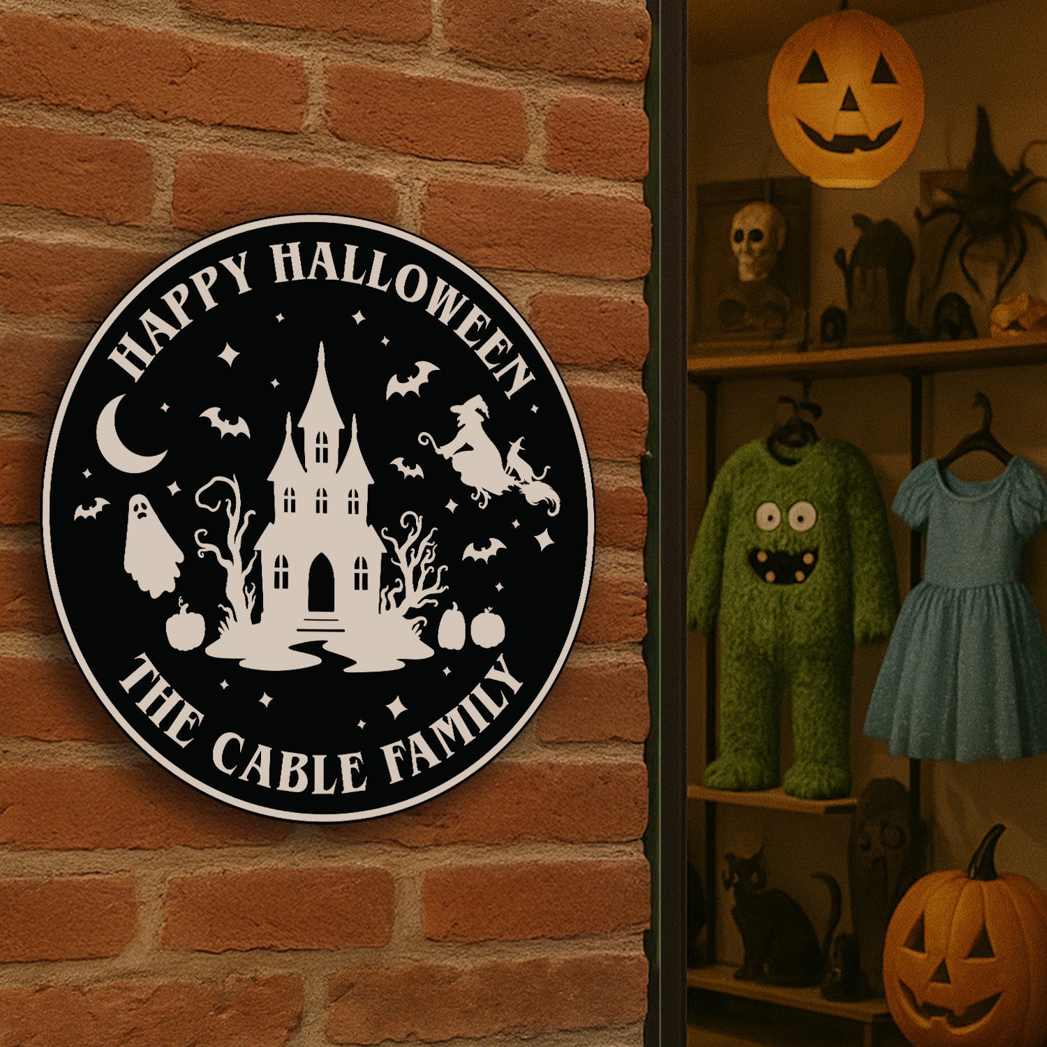Personalised Halloween Plaque