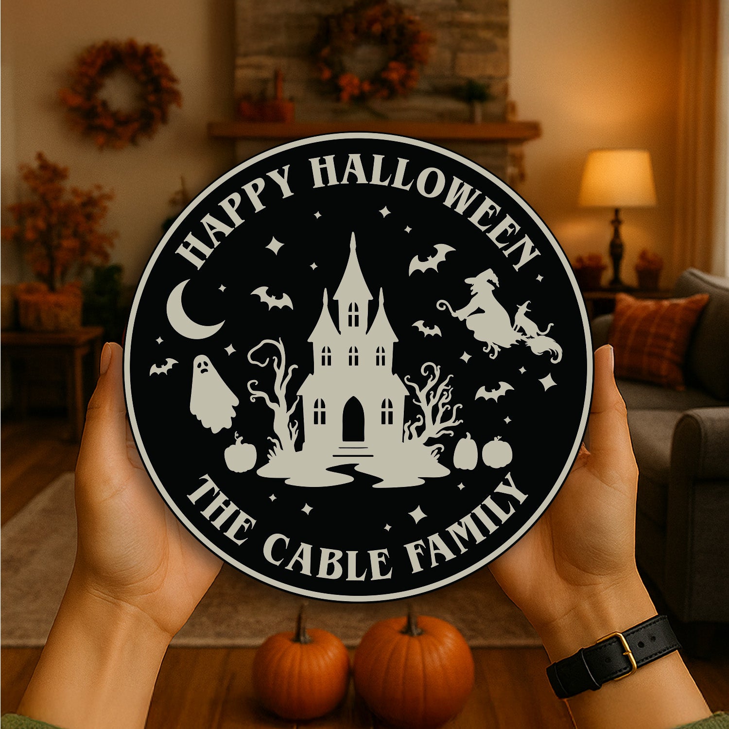 Personalised Halloween Plaque