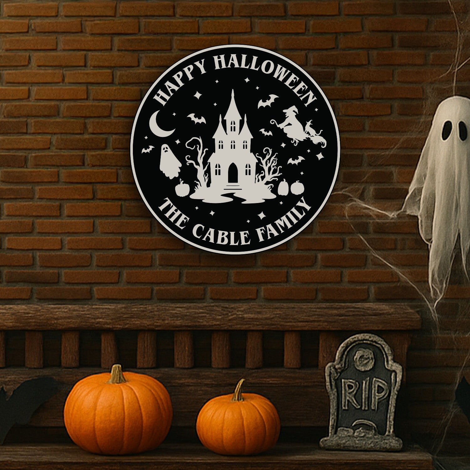 Personalised Halloween Plaque