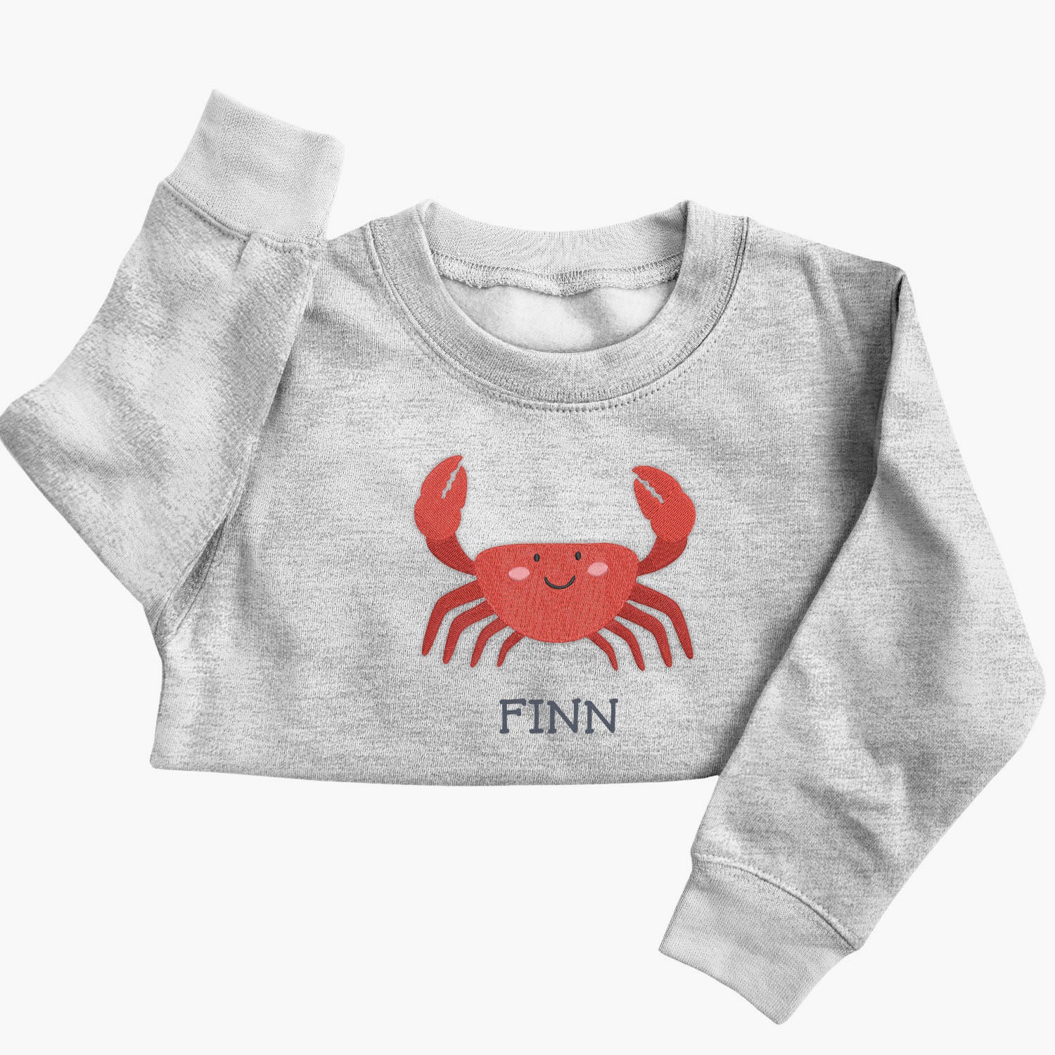 Personalised 'On The Wild Side' Embroidered Children's Crab Jumper