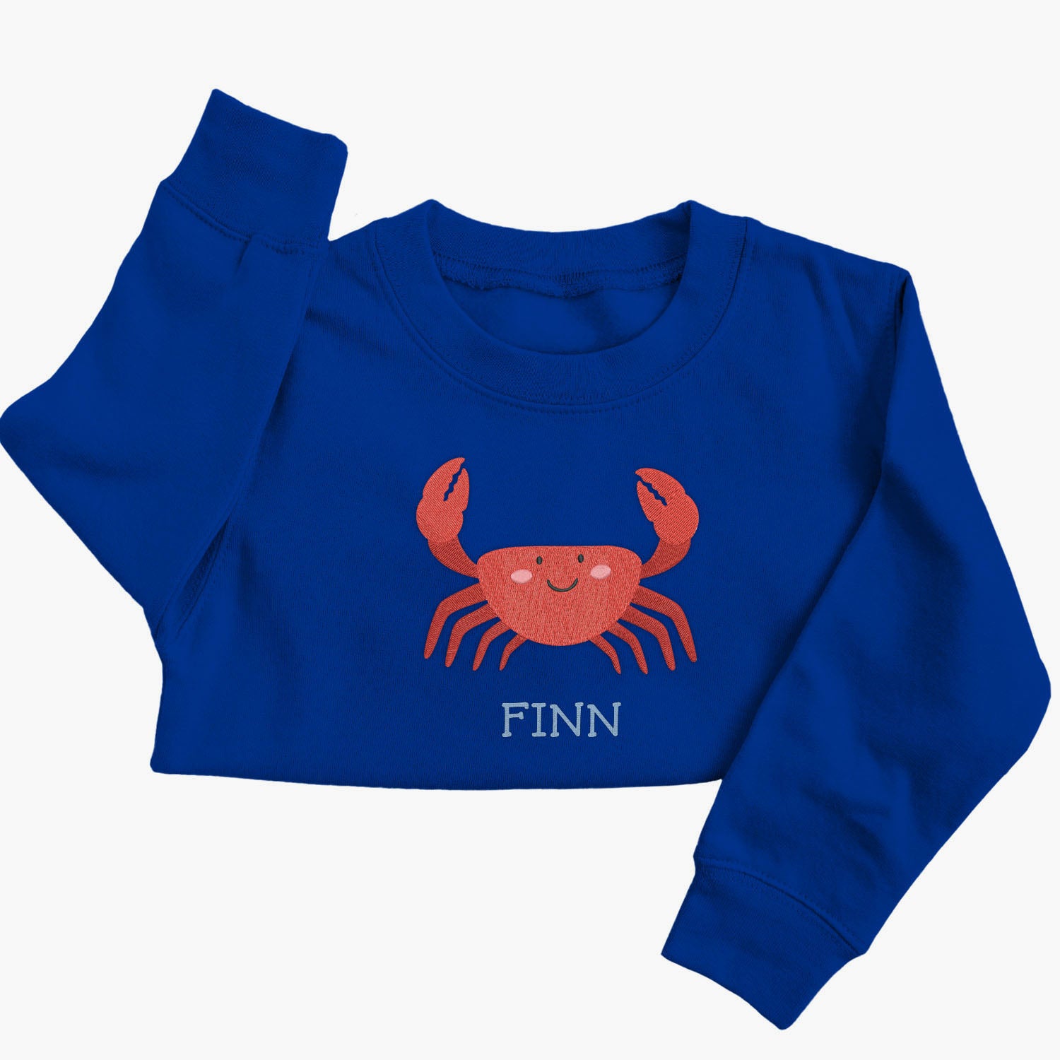 Personalised 'On The Wild Side' Embroidered Children's Crab Jumper