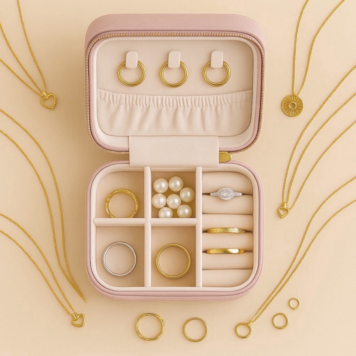 Personalised Velvet Jewellery Organiser