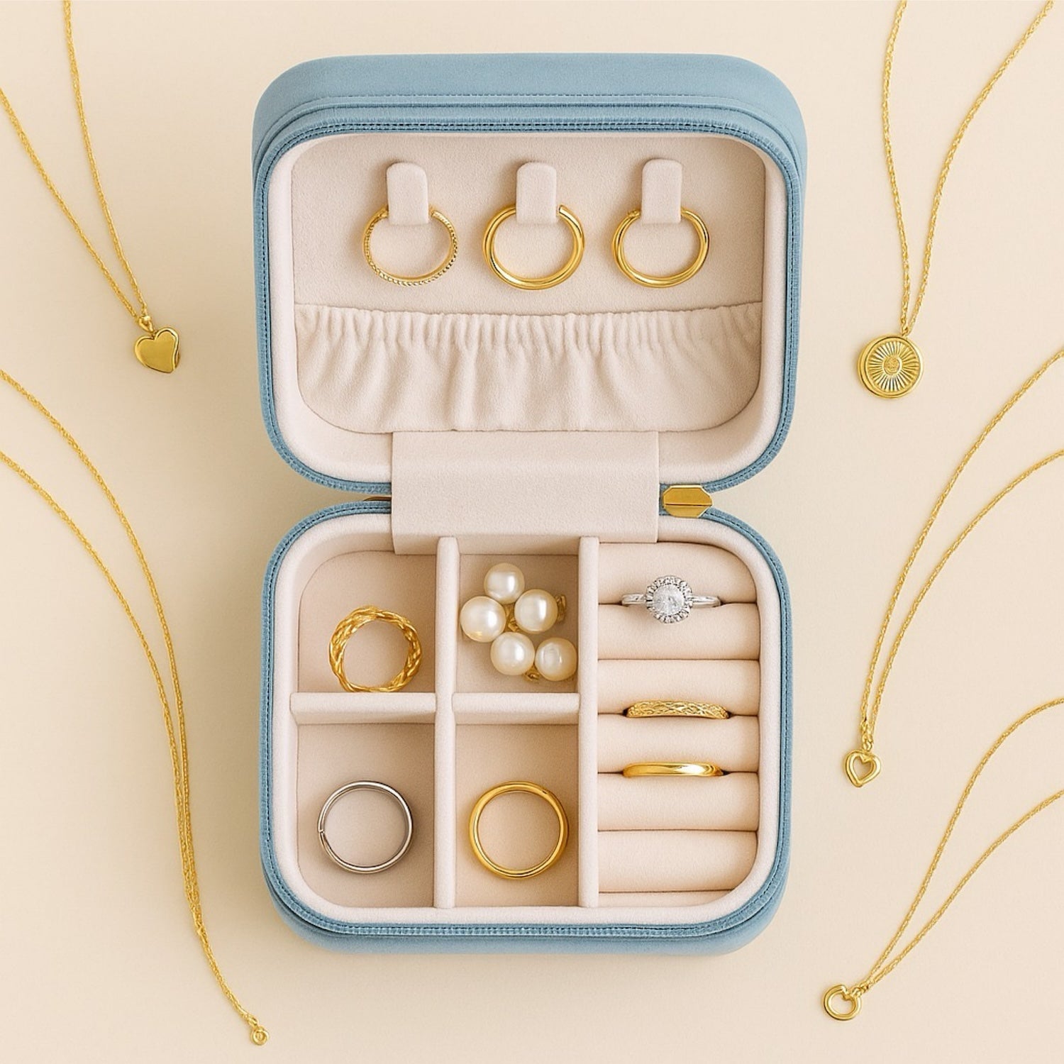 Personalised Velvet Jewellery Organiser