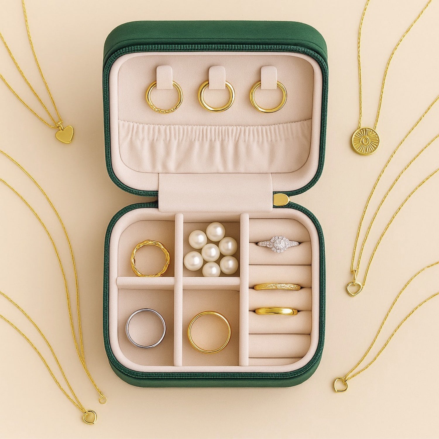 Personalised Velvet Jewellery Organiser